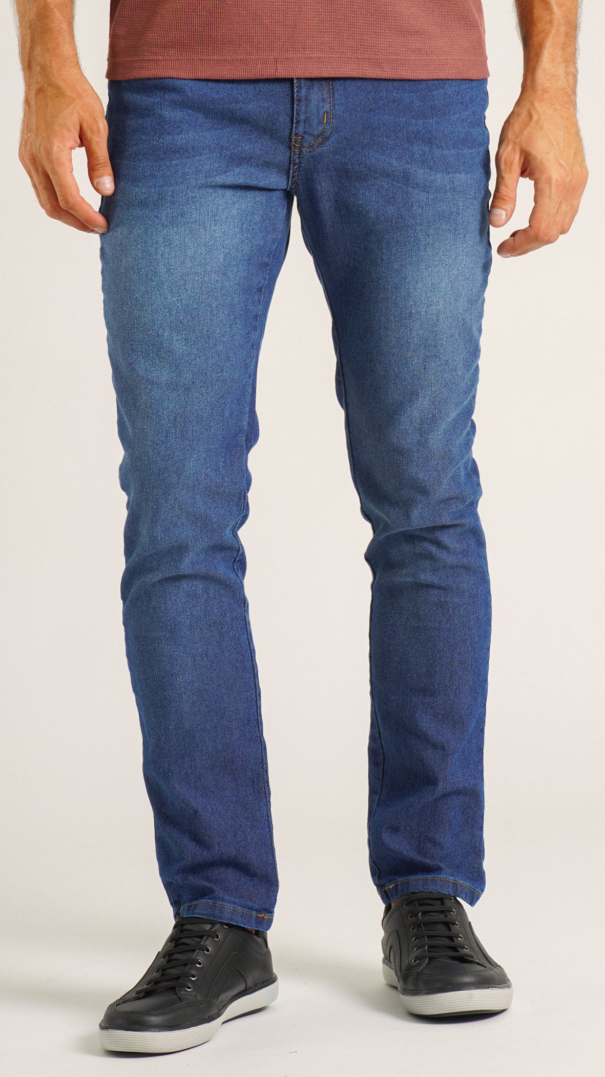 Calça Jeans - Escura Linha Caramelo