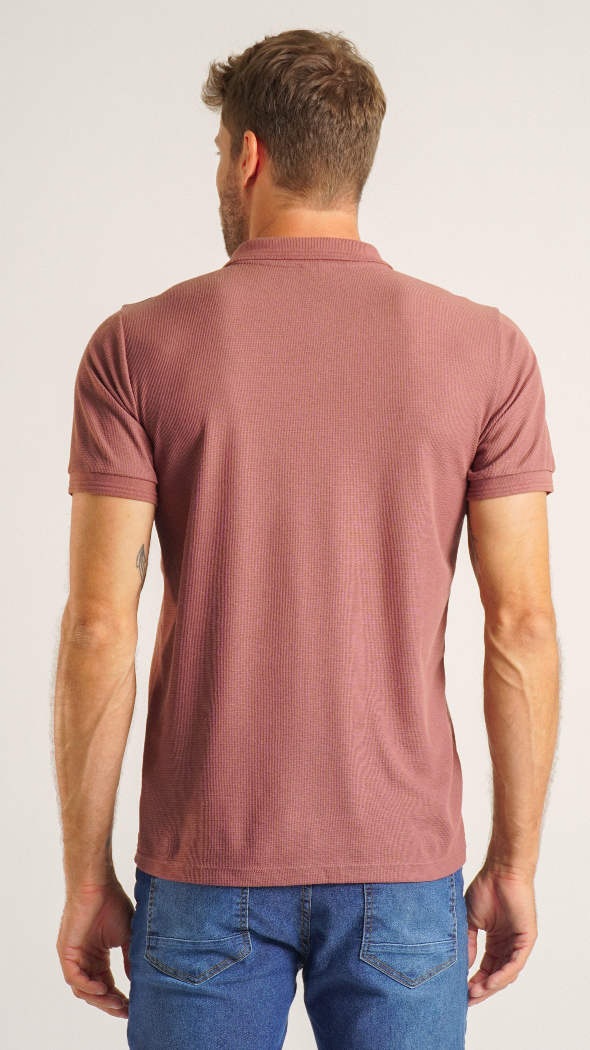 Camisa Polo Tricô Diamond - Rosê