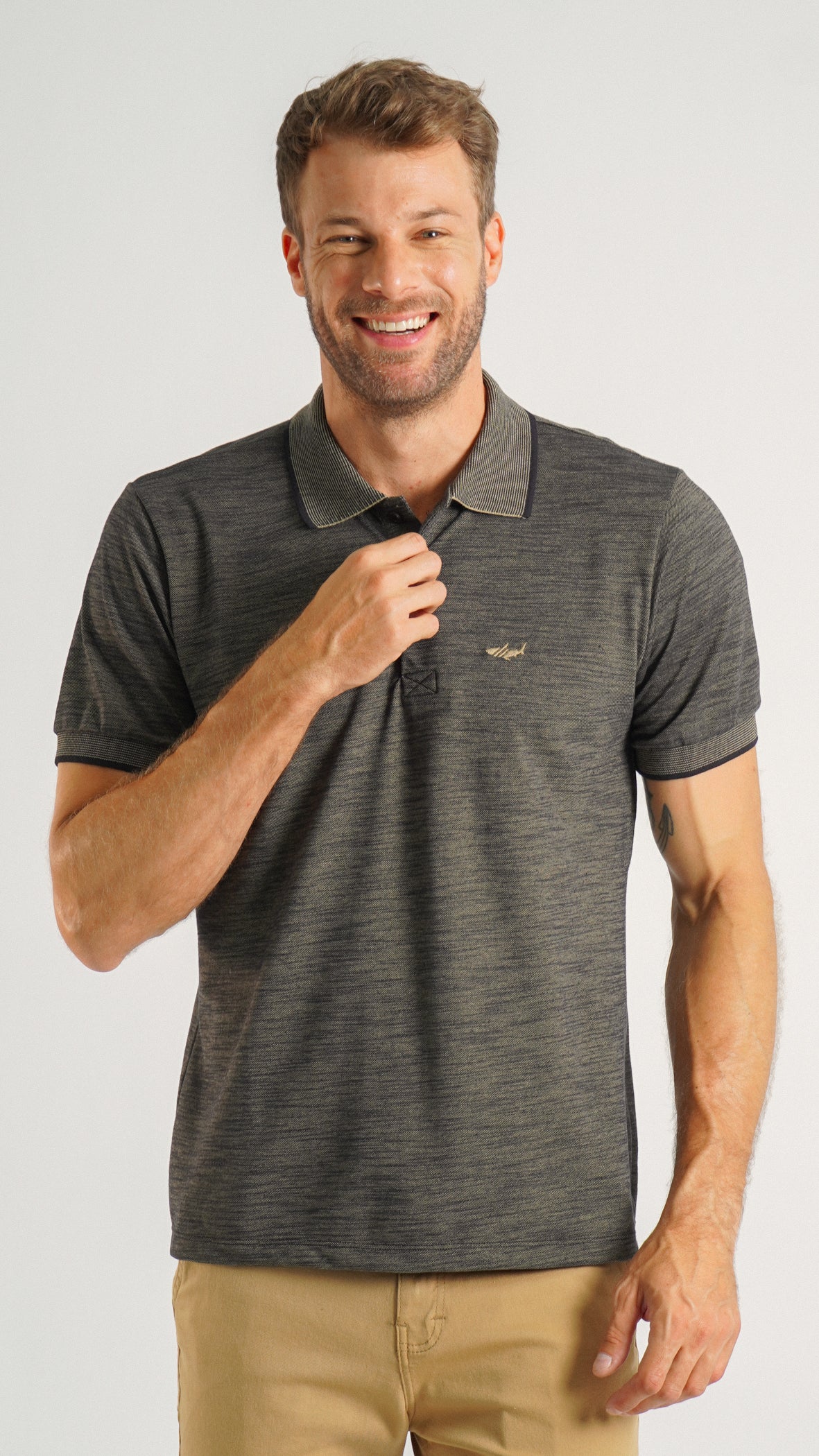 Camisa Polo Flamê - Bege