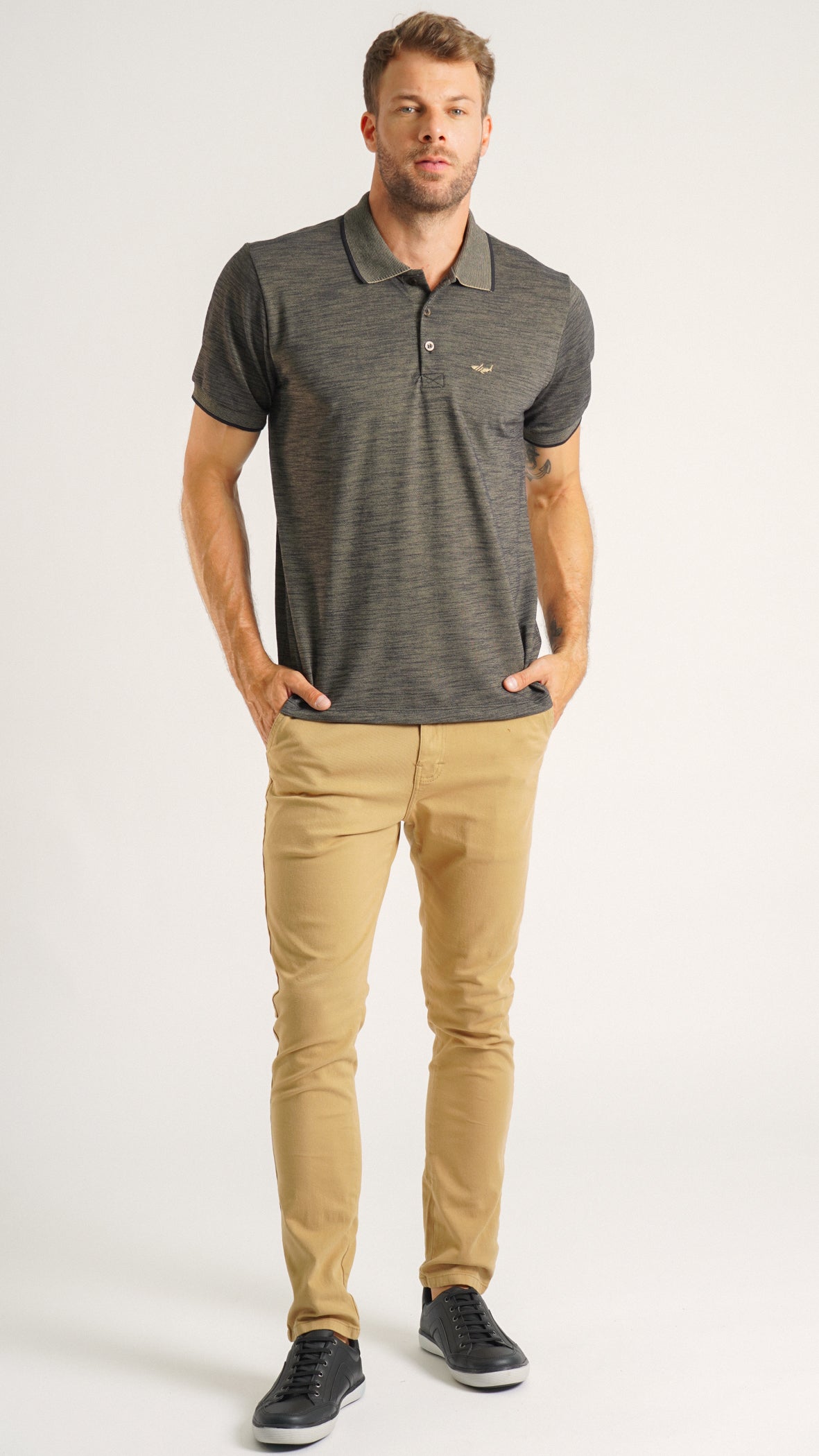 Camisa Polo Flamê - Bege