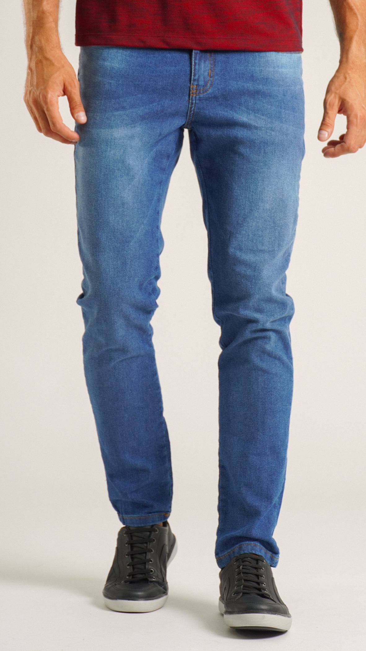 Calça Jeans - Escura Linha Caramelo