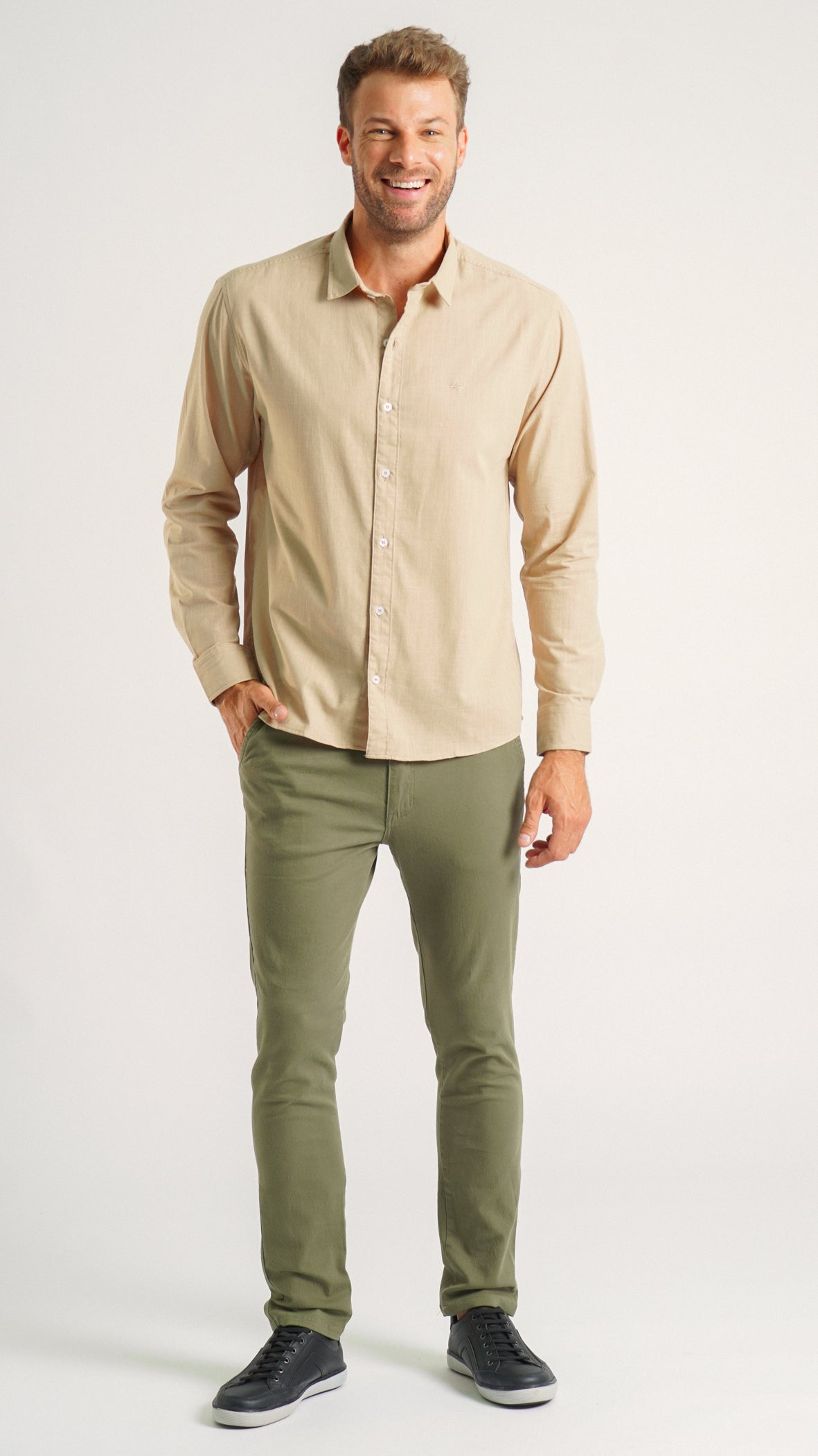 Camisa Manga Longa - Bege