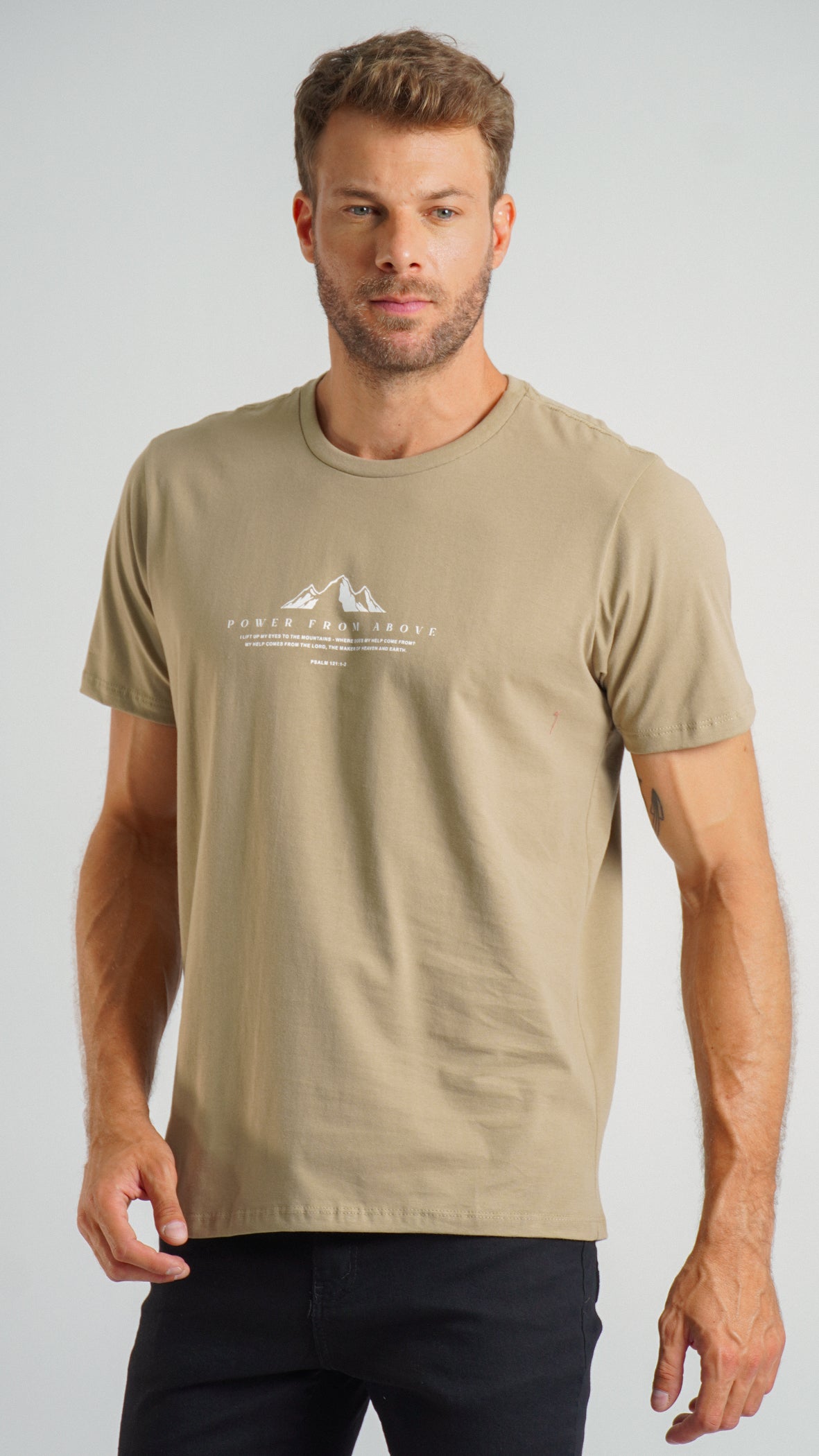 Camiseta Estampada Mountain - Caqui