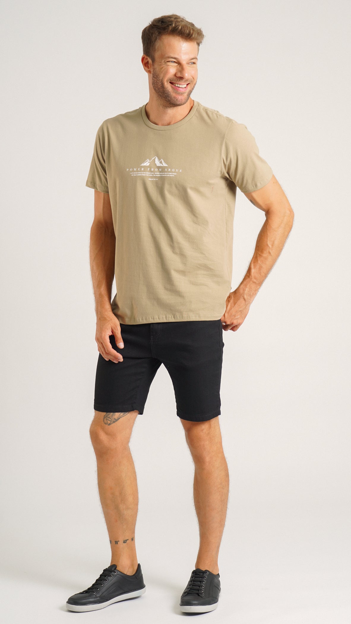Camiseta Estampada Mountain - Caqui