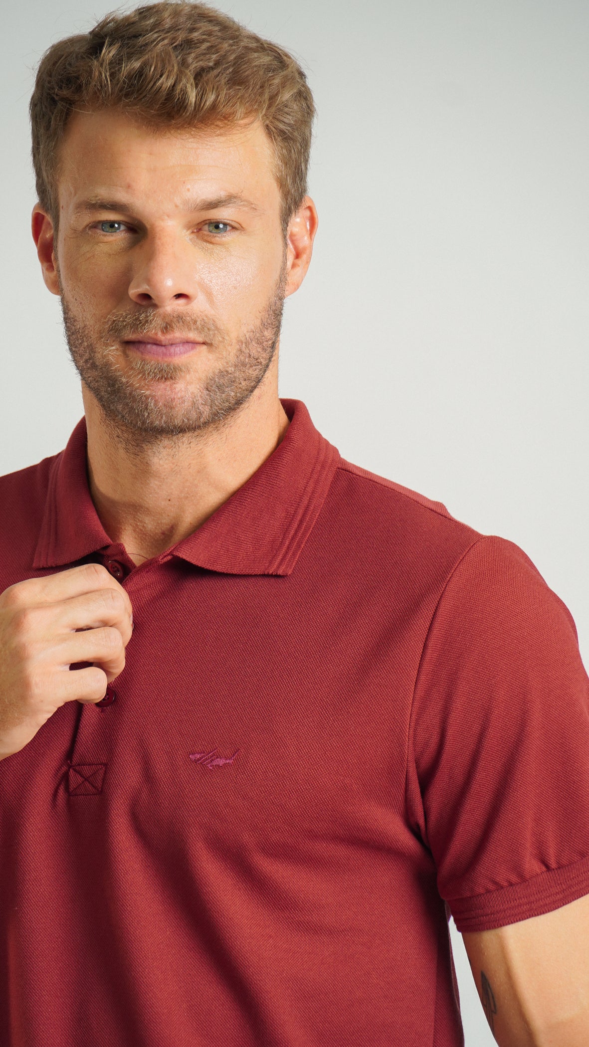Camisa Polo Piquet - Bordô
