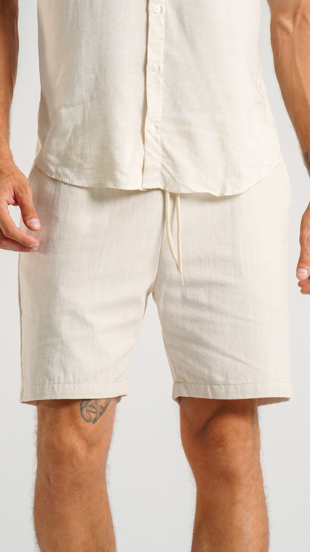 Bermuda Flamê Bolso Faca - Cru