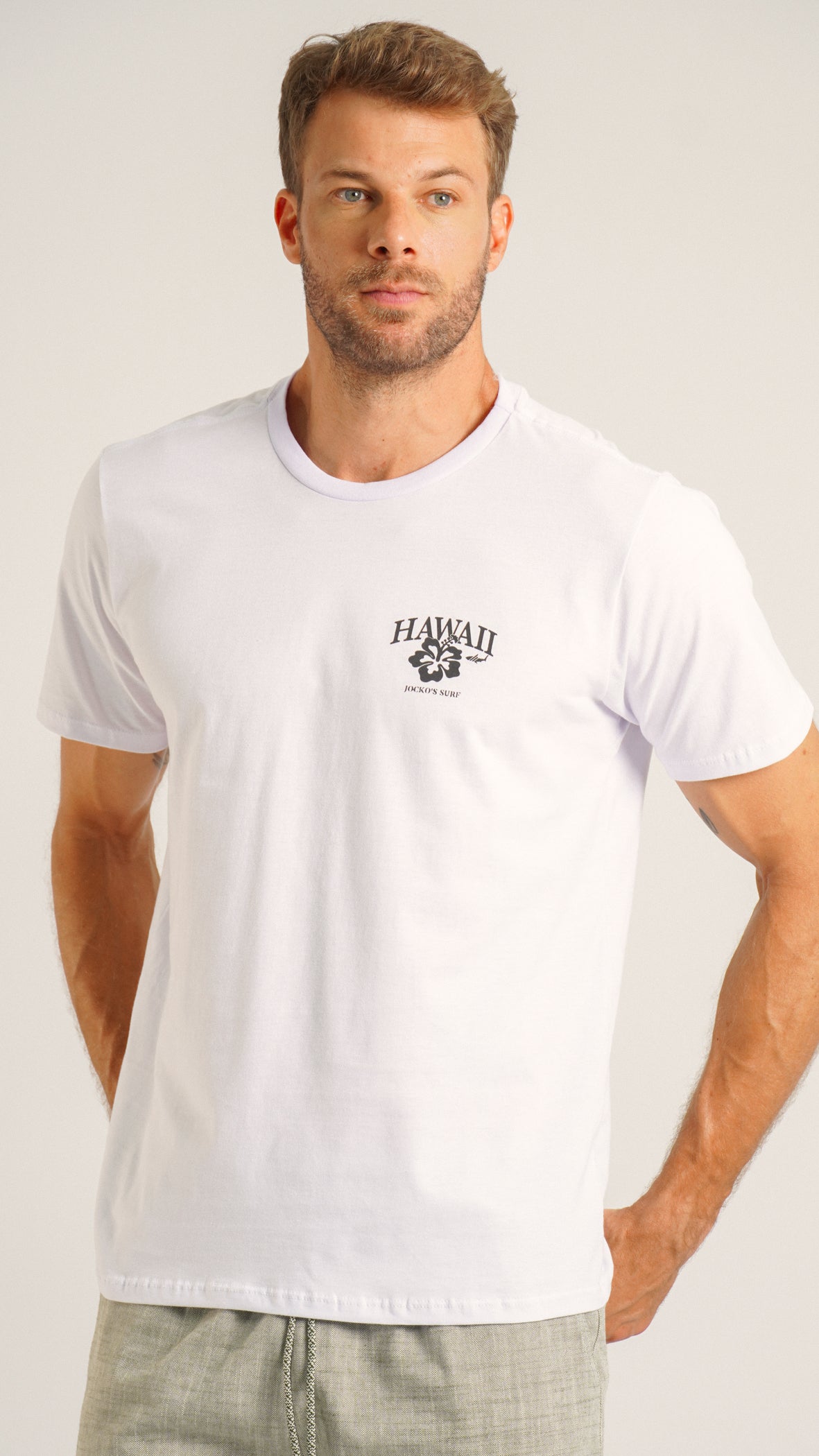 Camiseta Estampada Hawaii - Branca