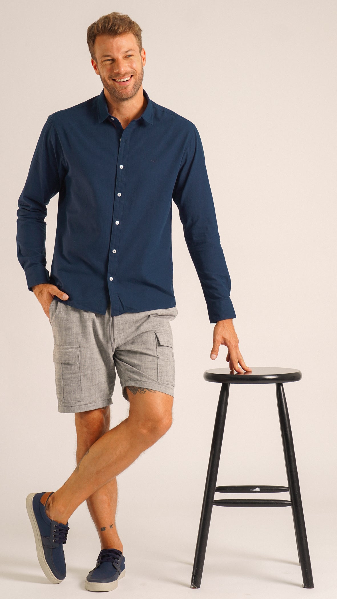 Camisa Manga Longa - Azul Marinho