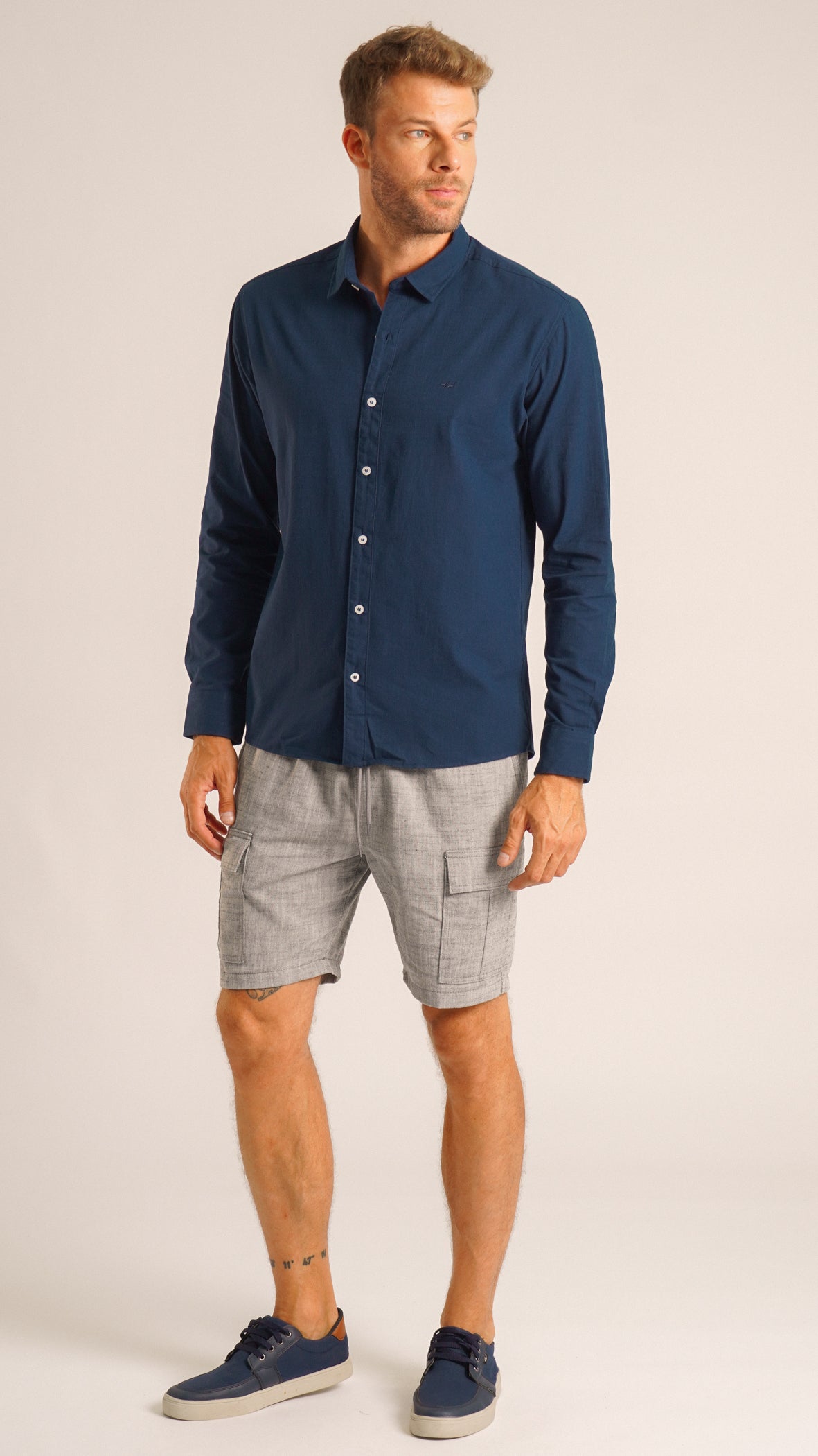 Camisa Manga Longa - Azul Marinho