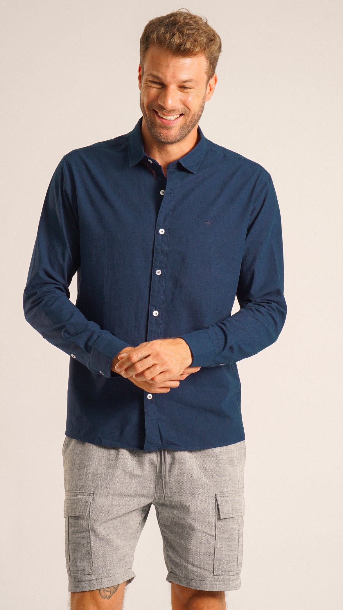 Camisa Manga Longa - Azul Marinho