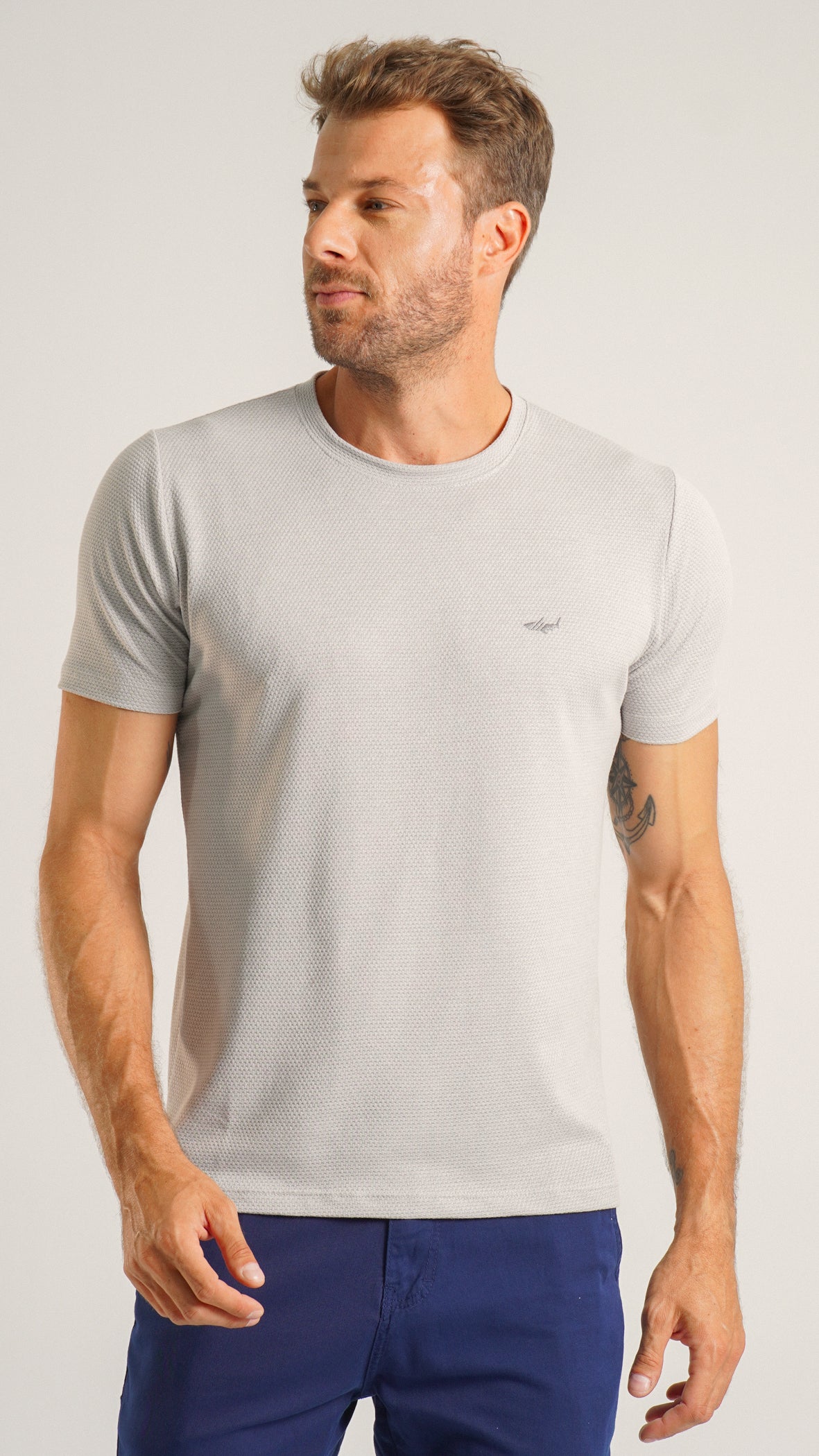 Camiseta Colmeia - Cinza