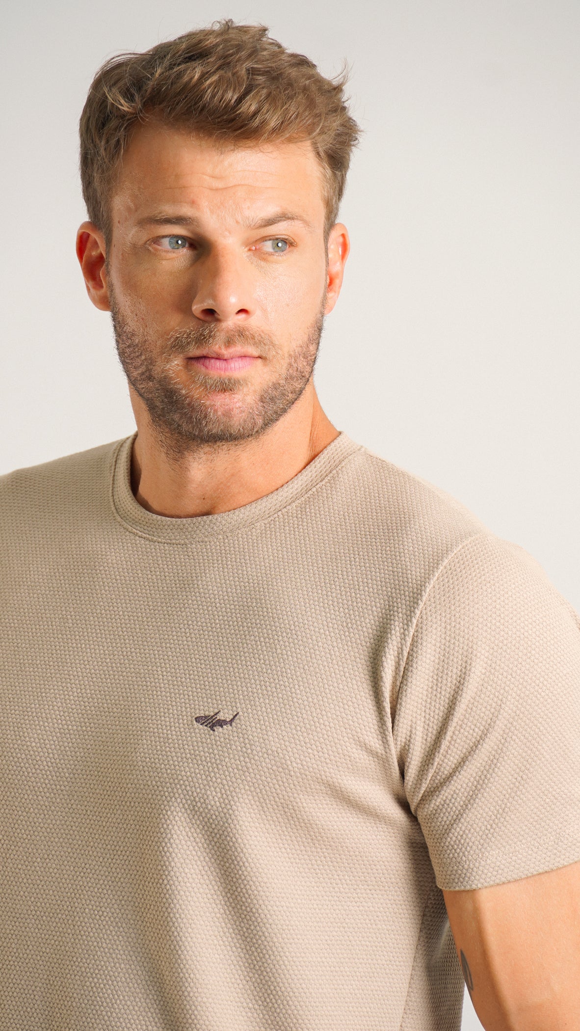 Camiseta Colmeia - Bege