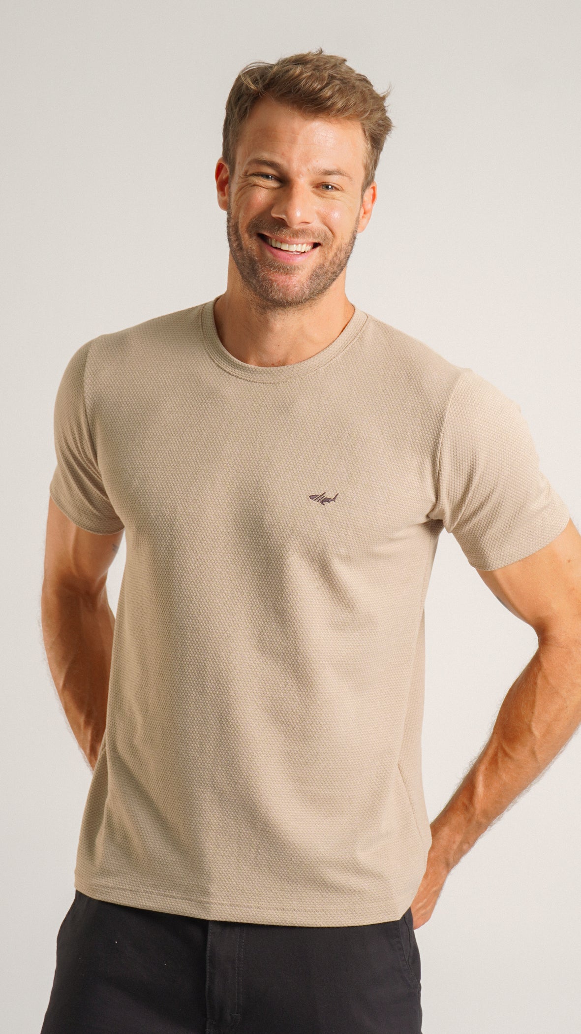 Camiseta Colmeia - Bege