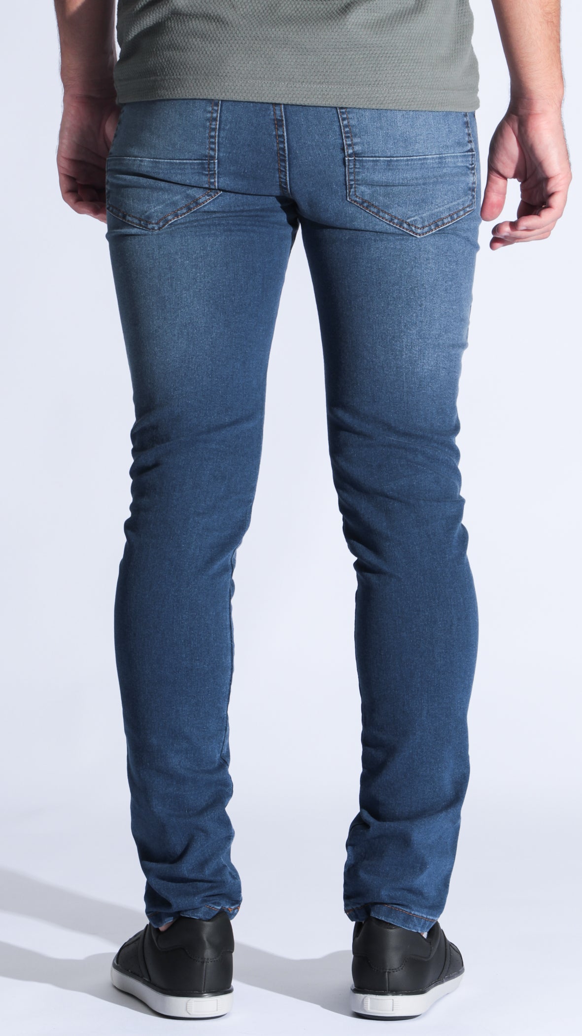 Calça Jeans - Escura Bolso Recorte