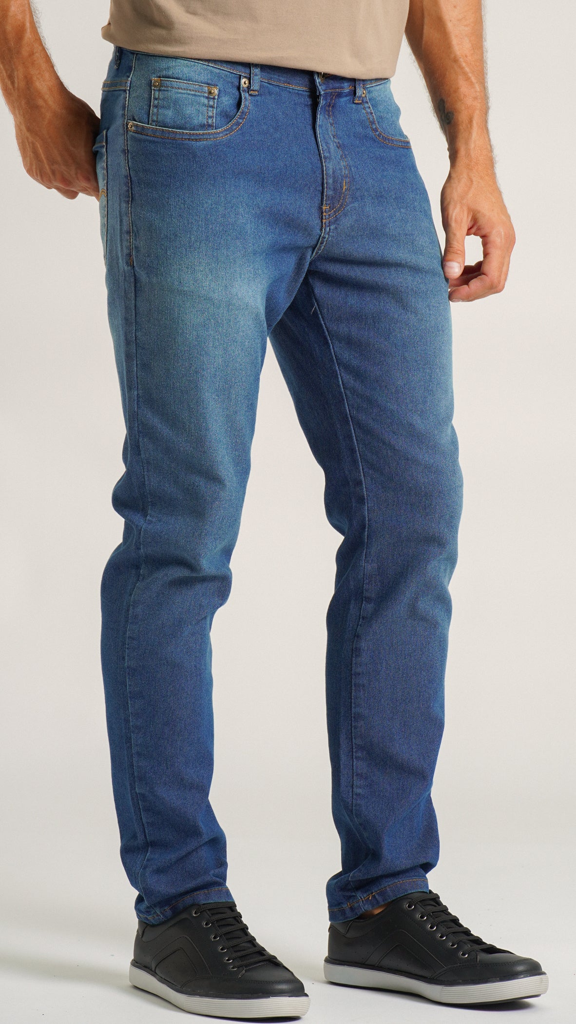 Calça Jeans - Escura Linha Caramelo