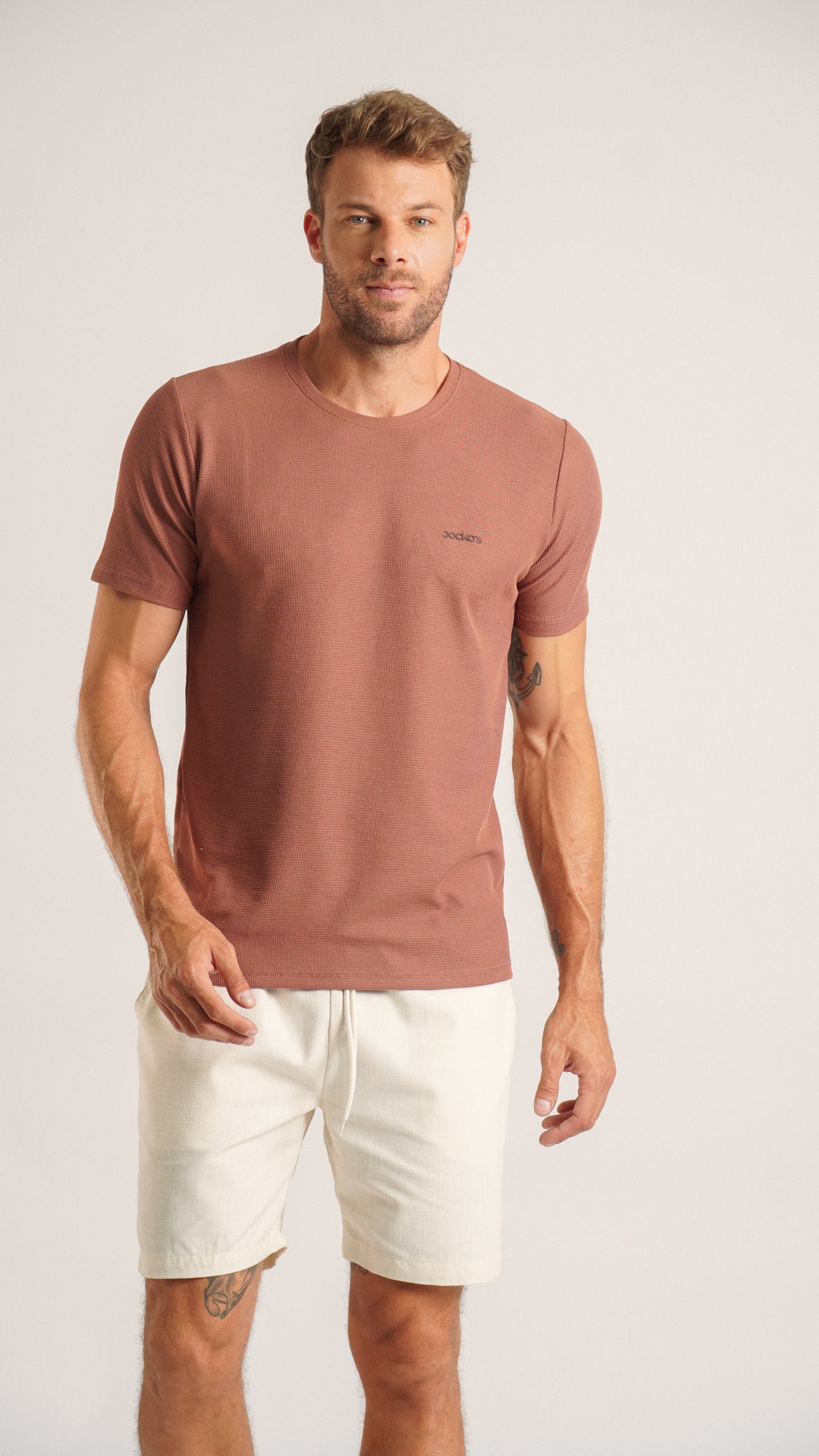 Camiseta Tricô Diamond - Marrom Claro