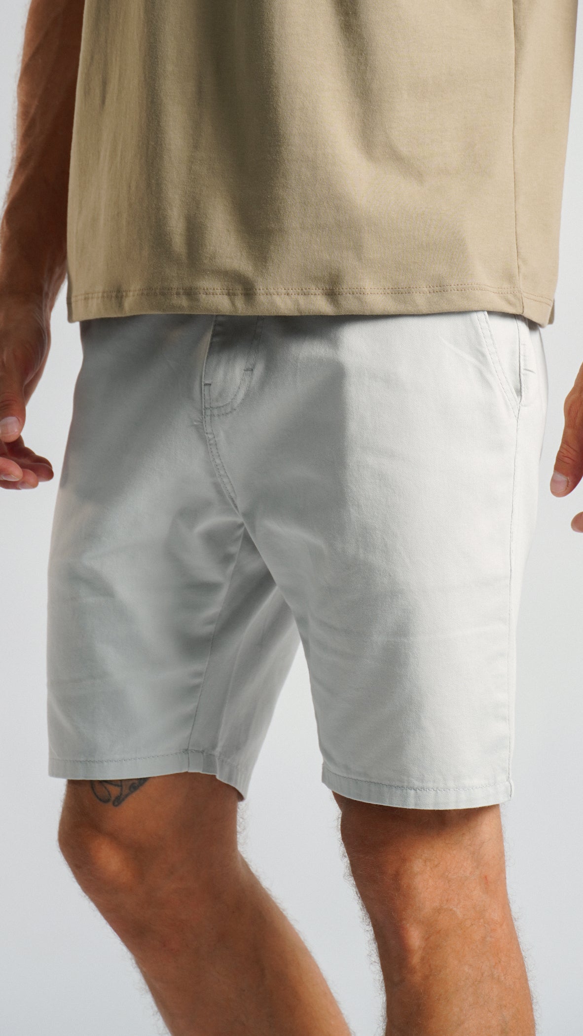 Bermuda Sarja Bolso Faca - Cinza