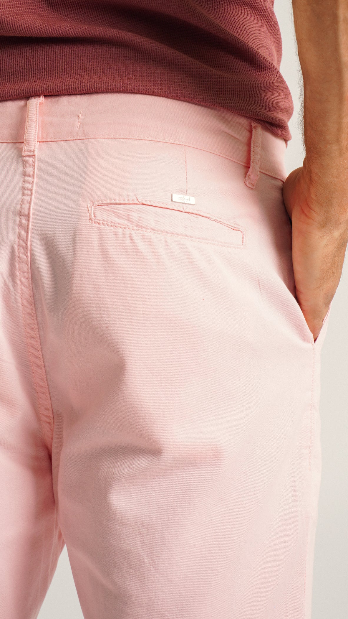 Bermuda Sarja Bolso Faca - Rosa