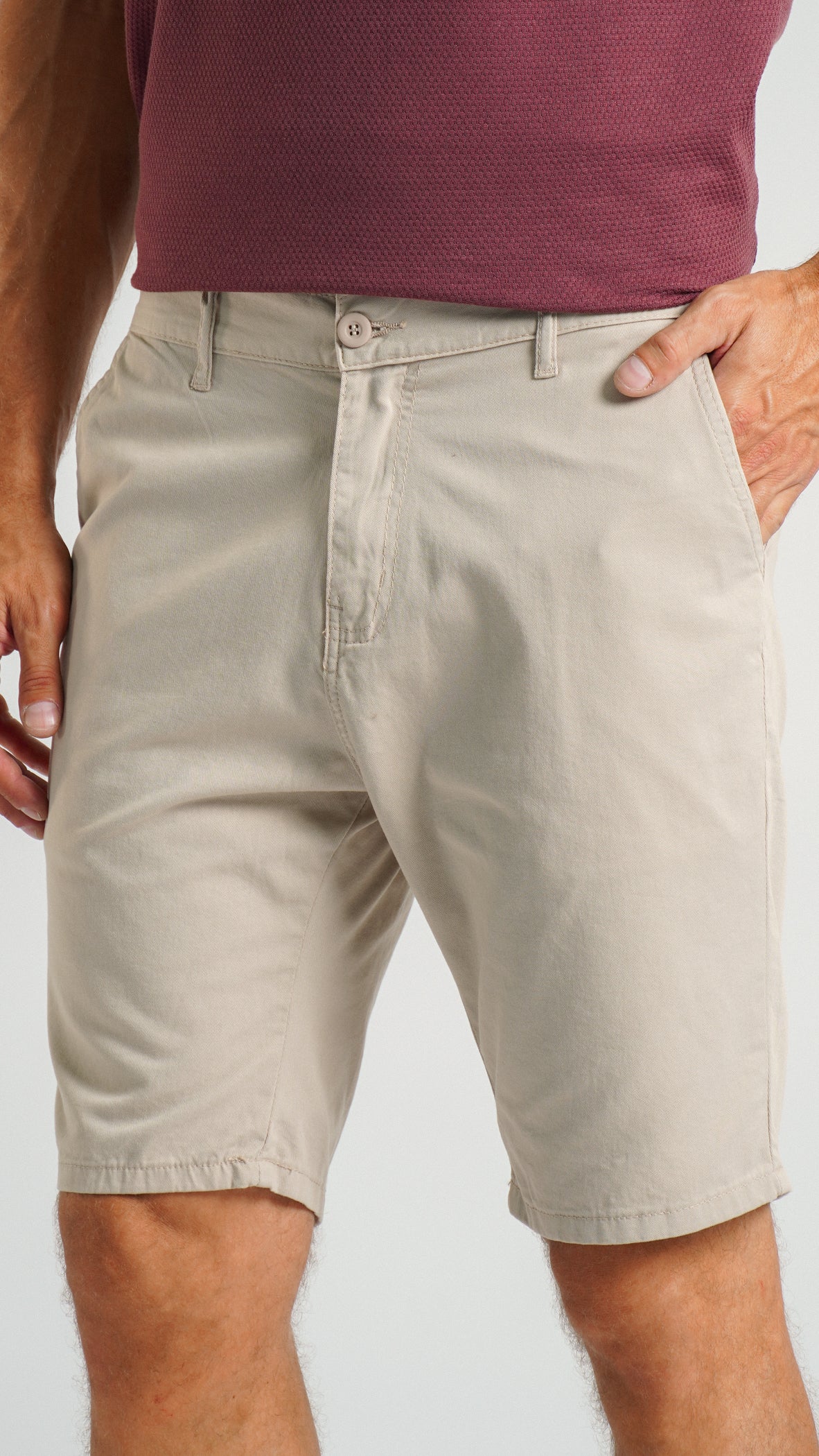 Bermuda Sarja Bolso Faca - Caqui