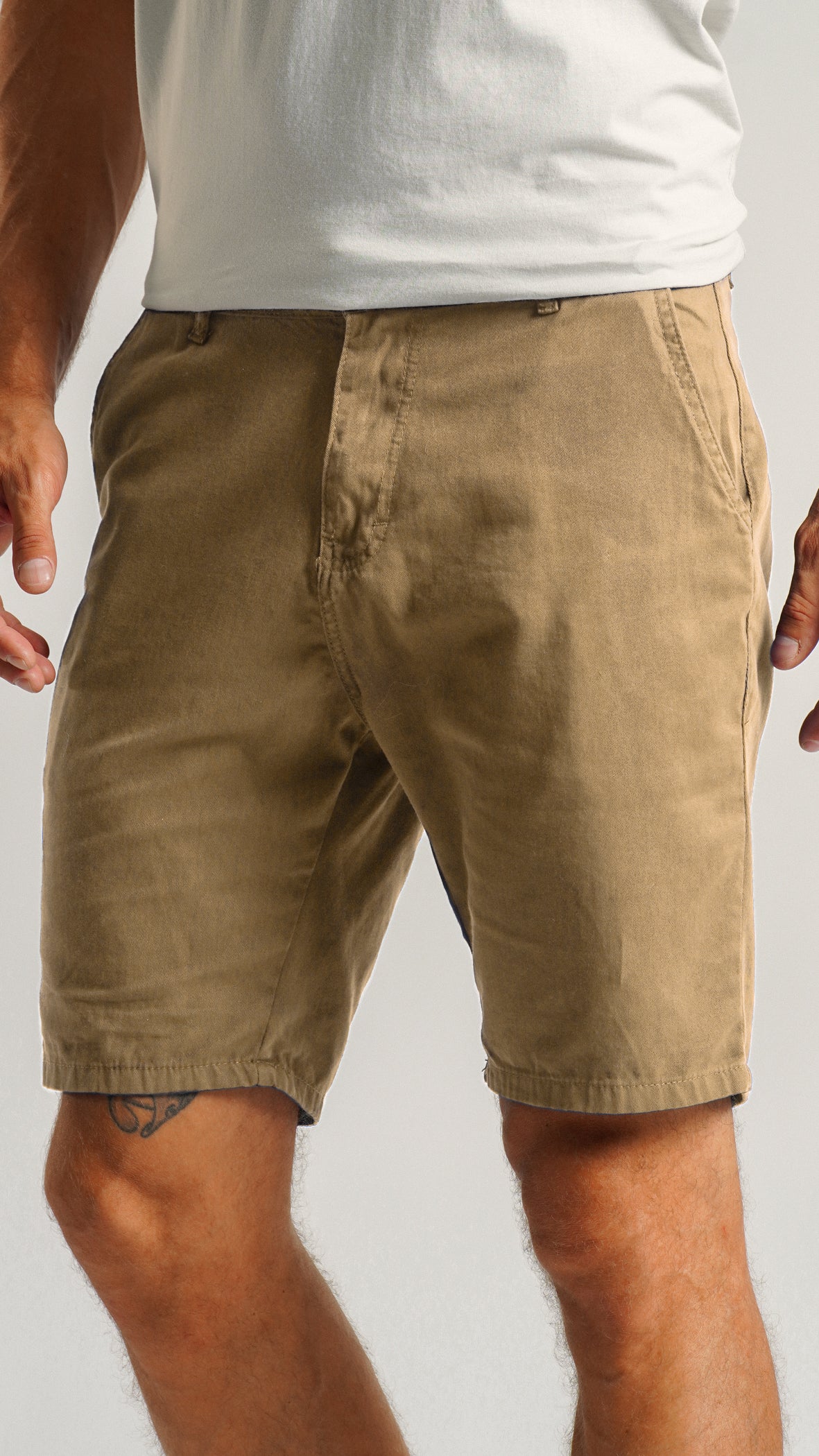 Bermuda Sarja Bolso Faca - Bege