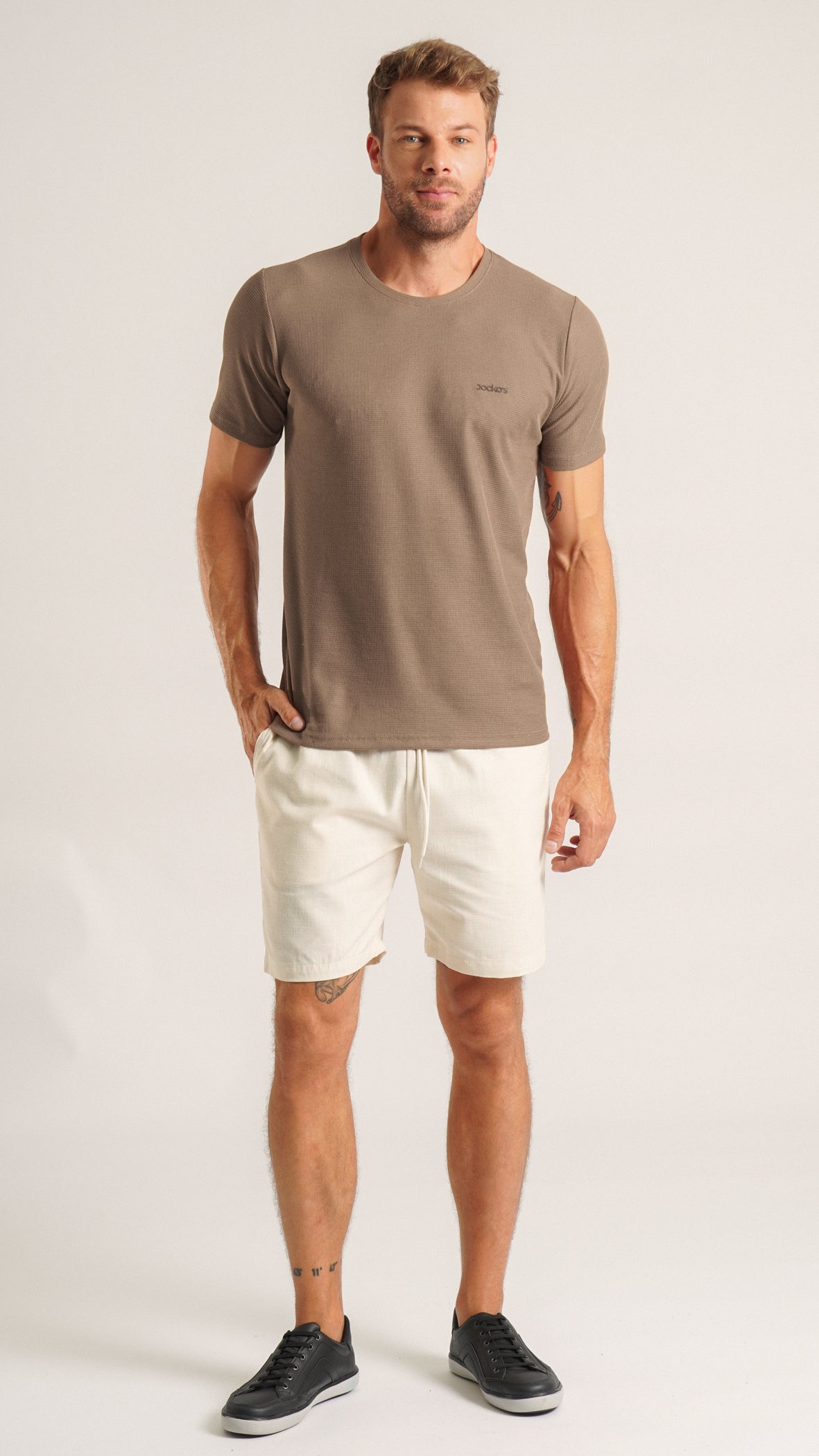 Camiseta Tricô Diamond - Bege Escuro