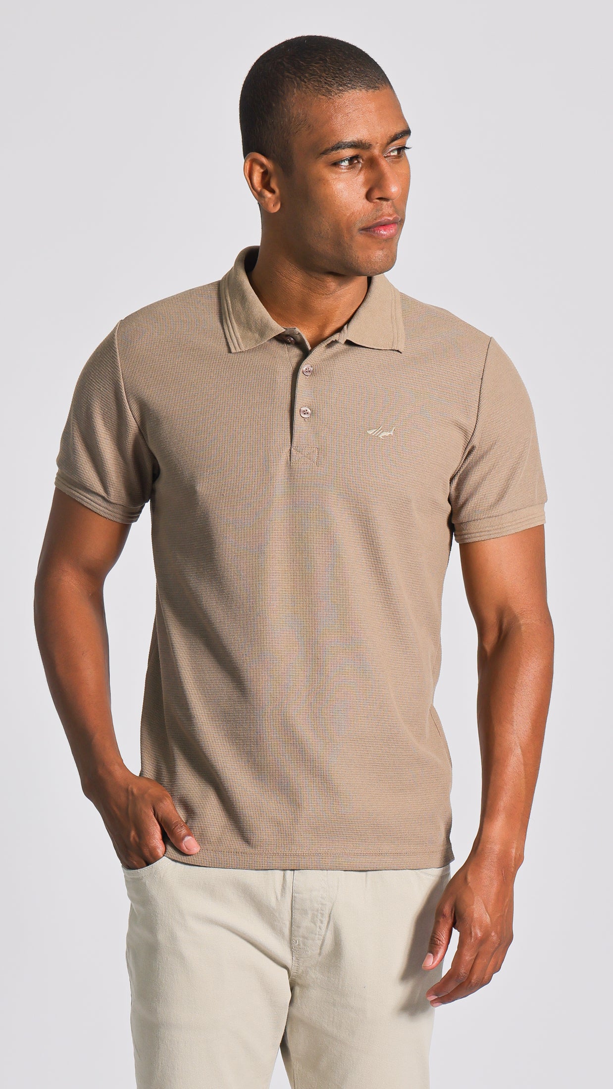 Camisa Polo Tricô Diamond - Marrom