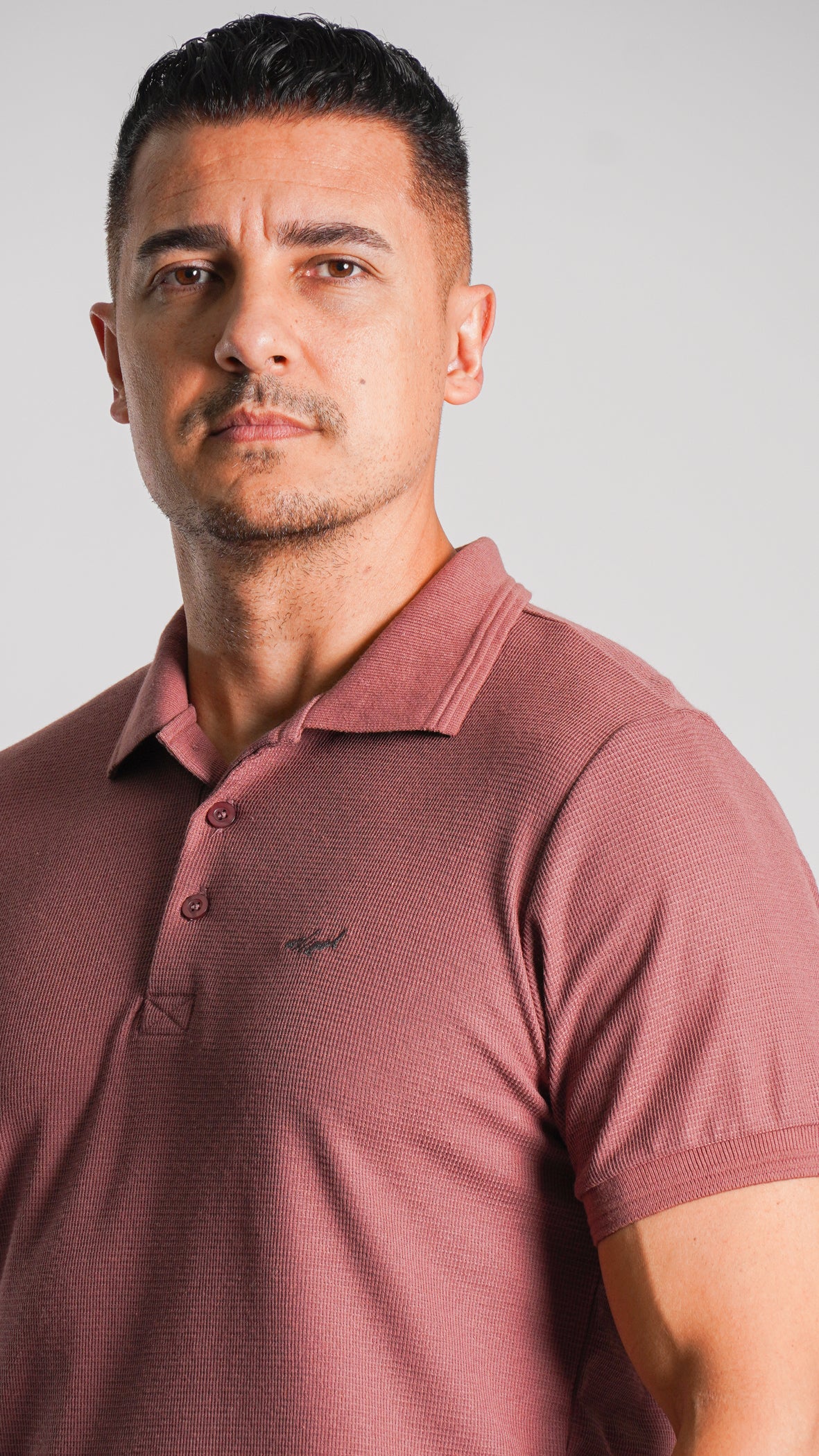 Camisa Polo Tricô Diamond - Rosê