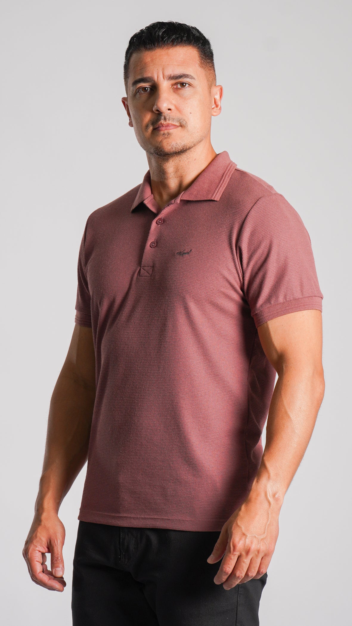 Camisa Polo Tricô Diamond - Rosê