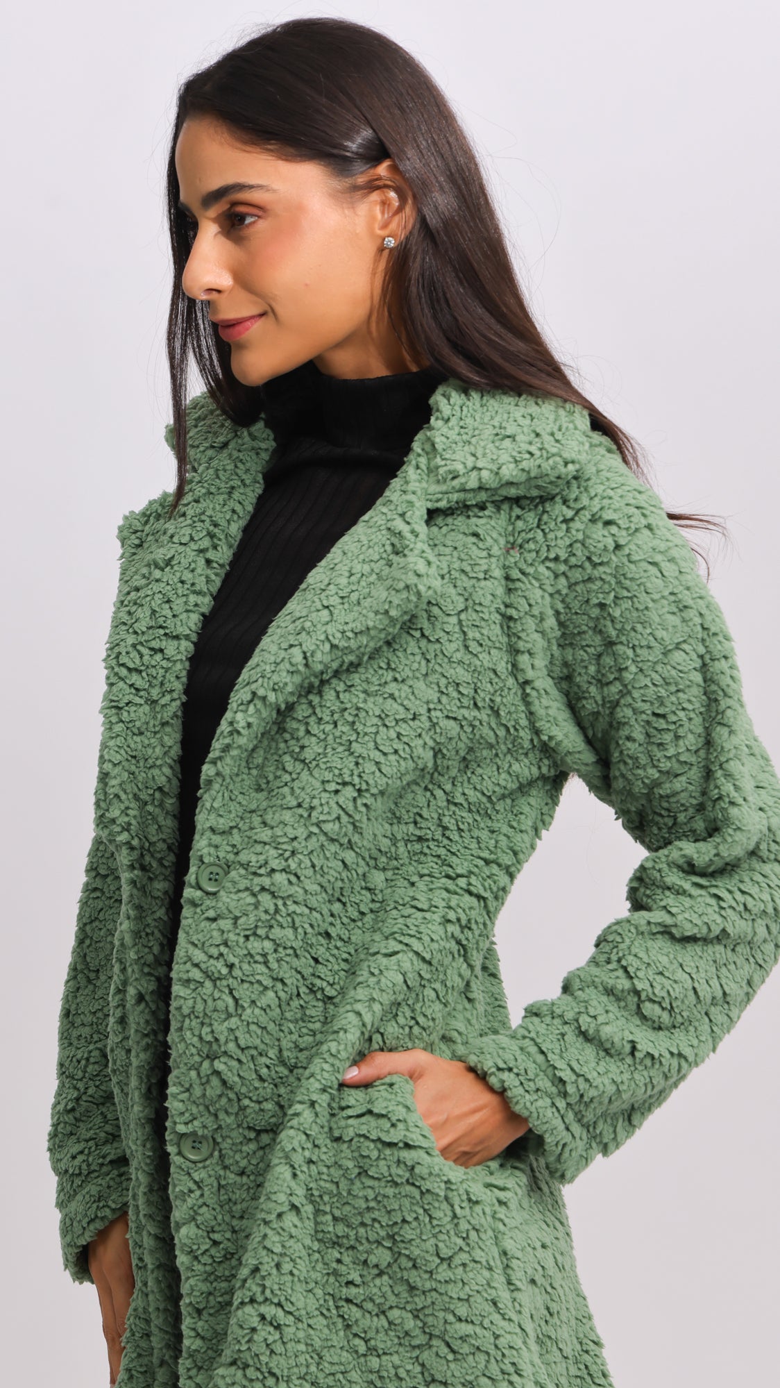 Casaco Sherpa Longo - Verde