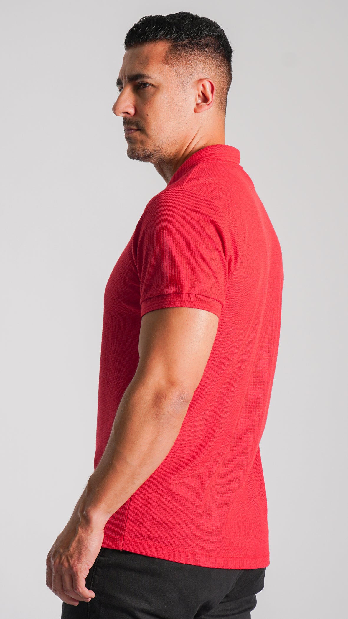 Camisa Polo Tricô Diamond - Vermelha