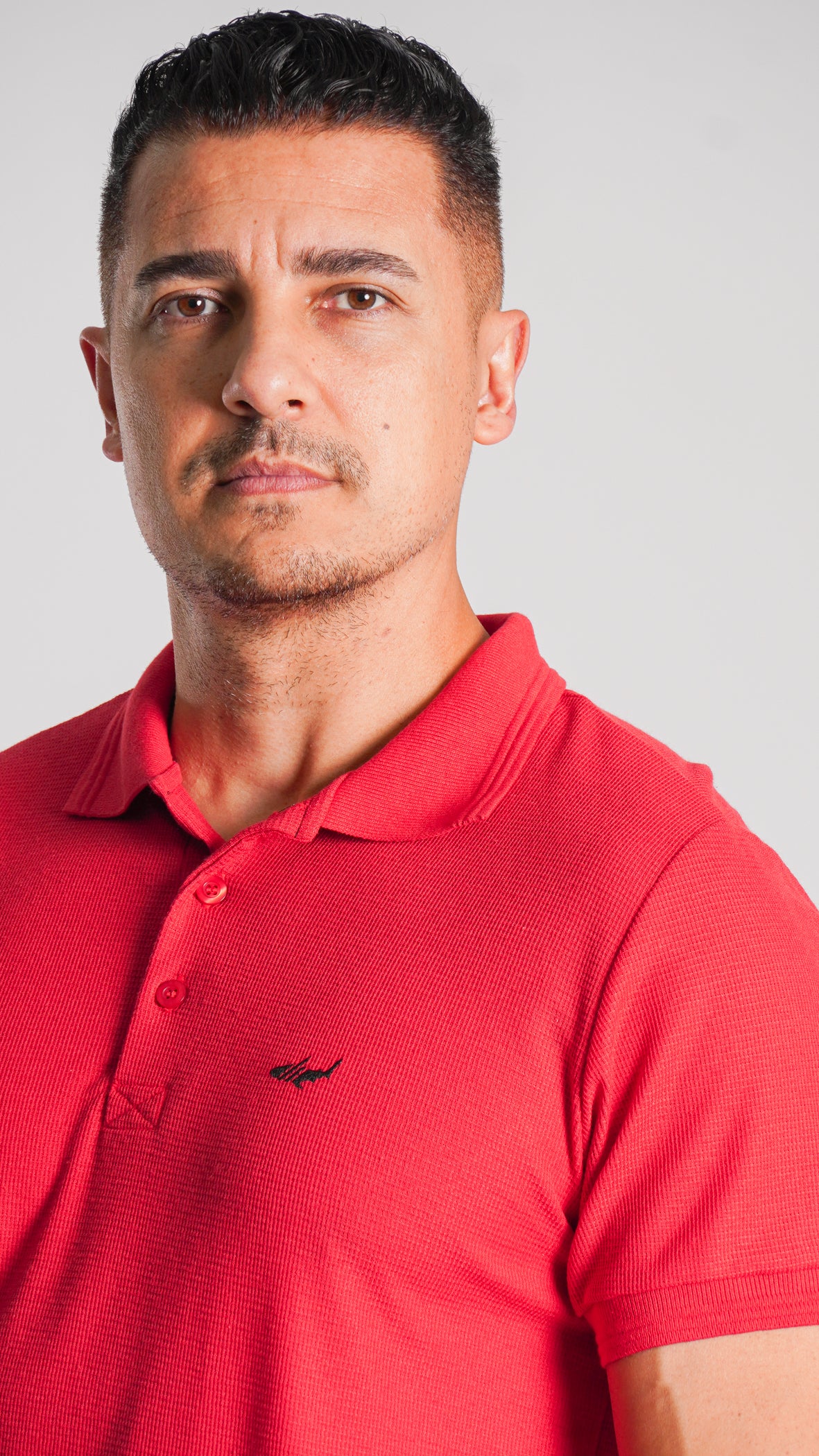 Camisa Polo Tricô Diamond - Vermelha