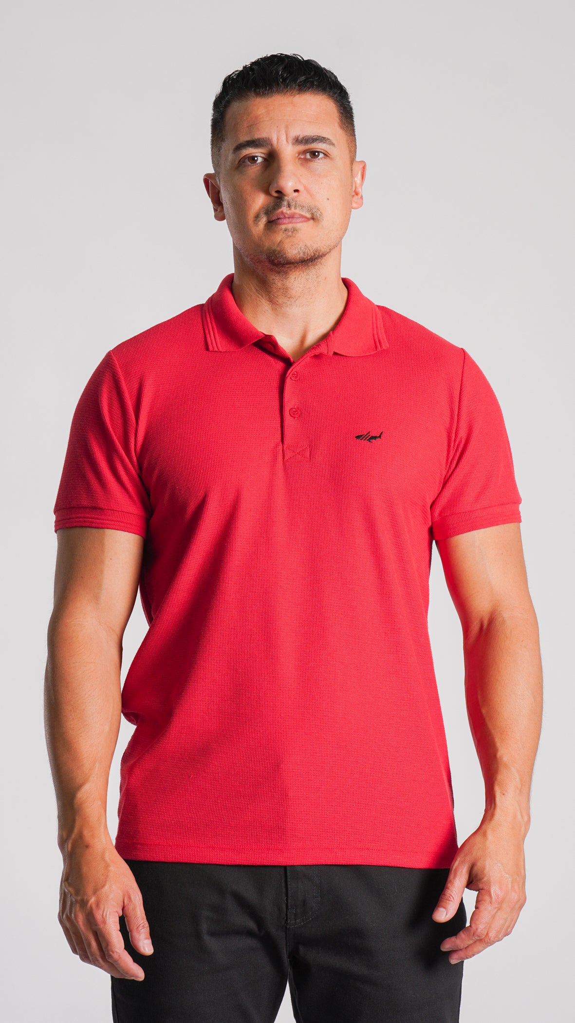 Camisa Polo Tricô Diamond - Vermelha