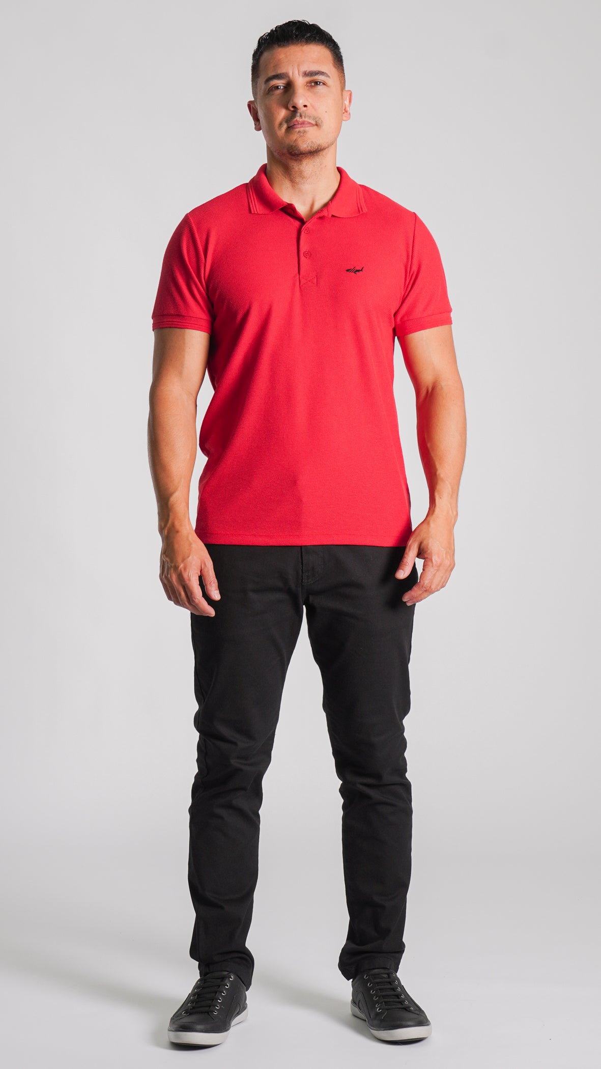 Camisa Polo Tricô Diamond - Vermelha