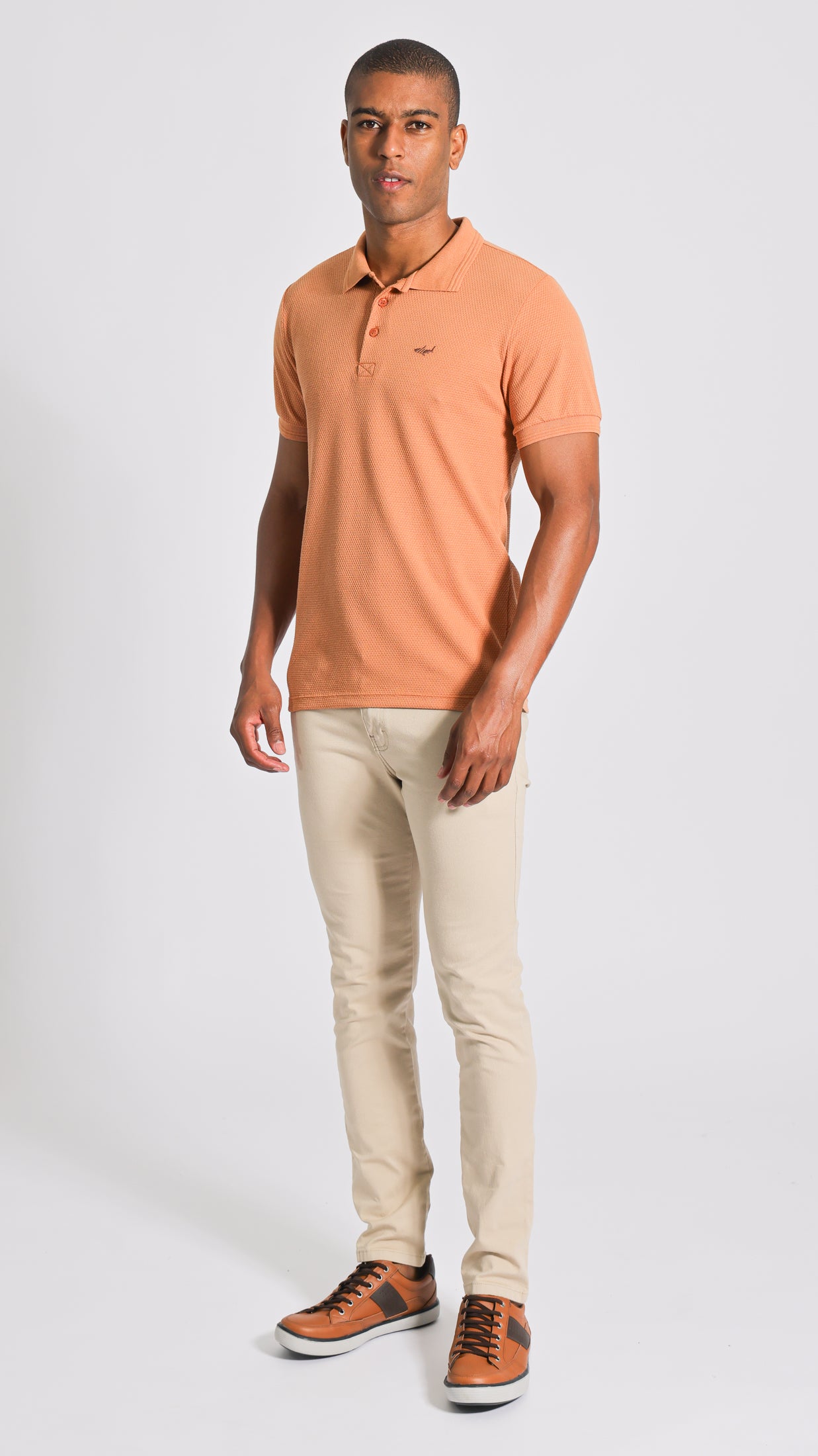 Camisa Polo Colmeia - Telha