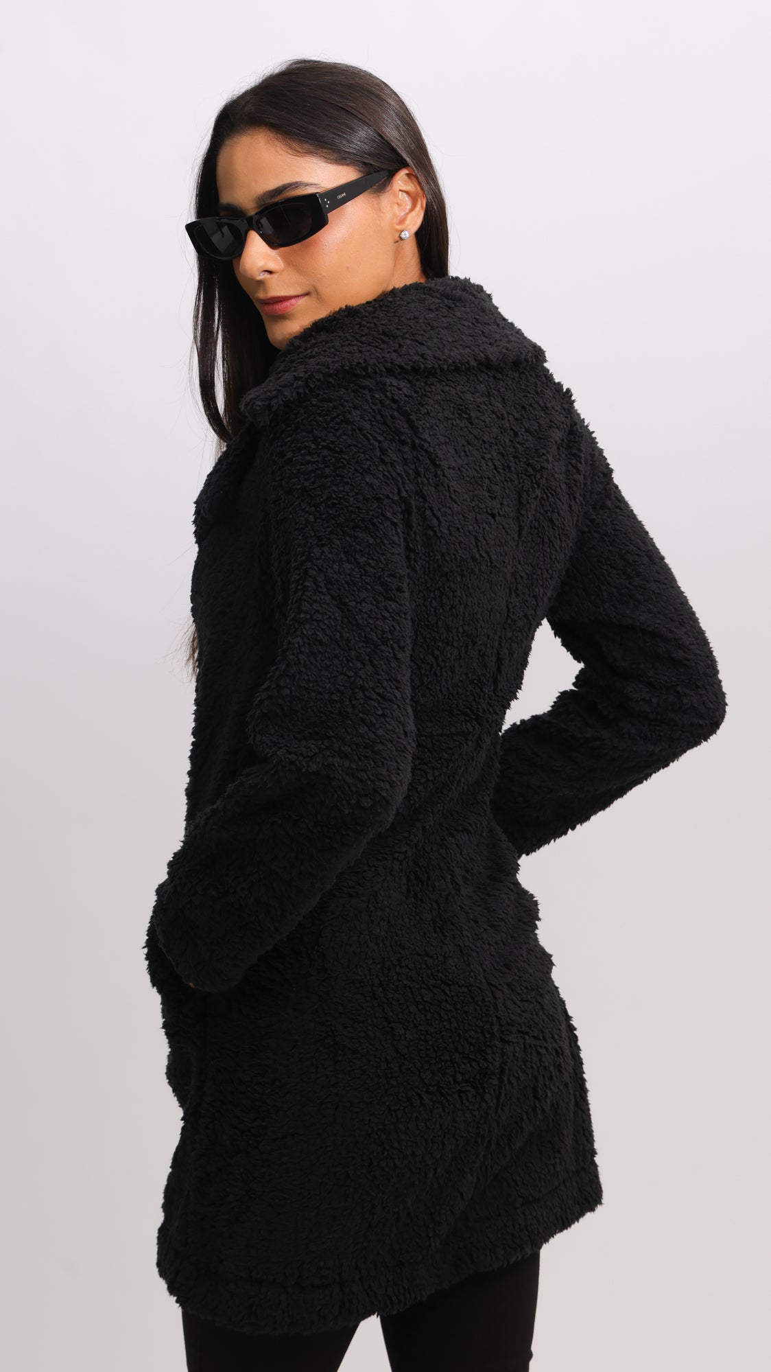 Casaco Sherpa Longo - Preto