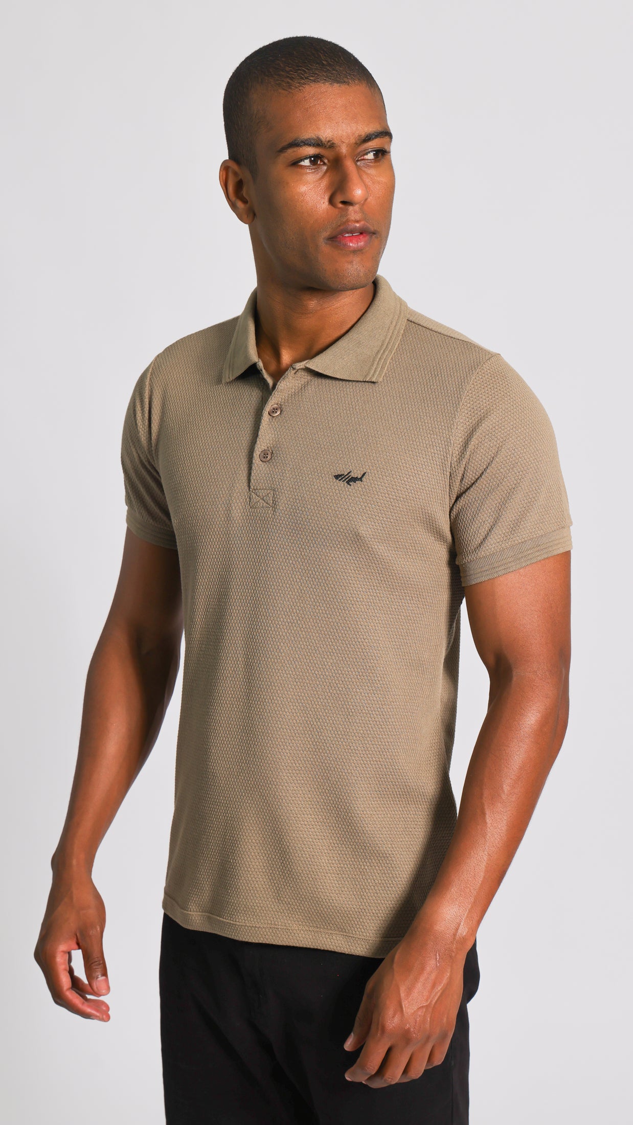 Camisa Polo Colmeia - Caqui
