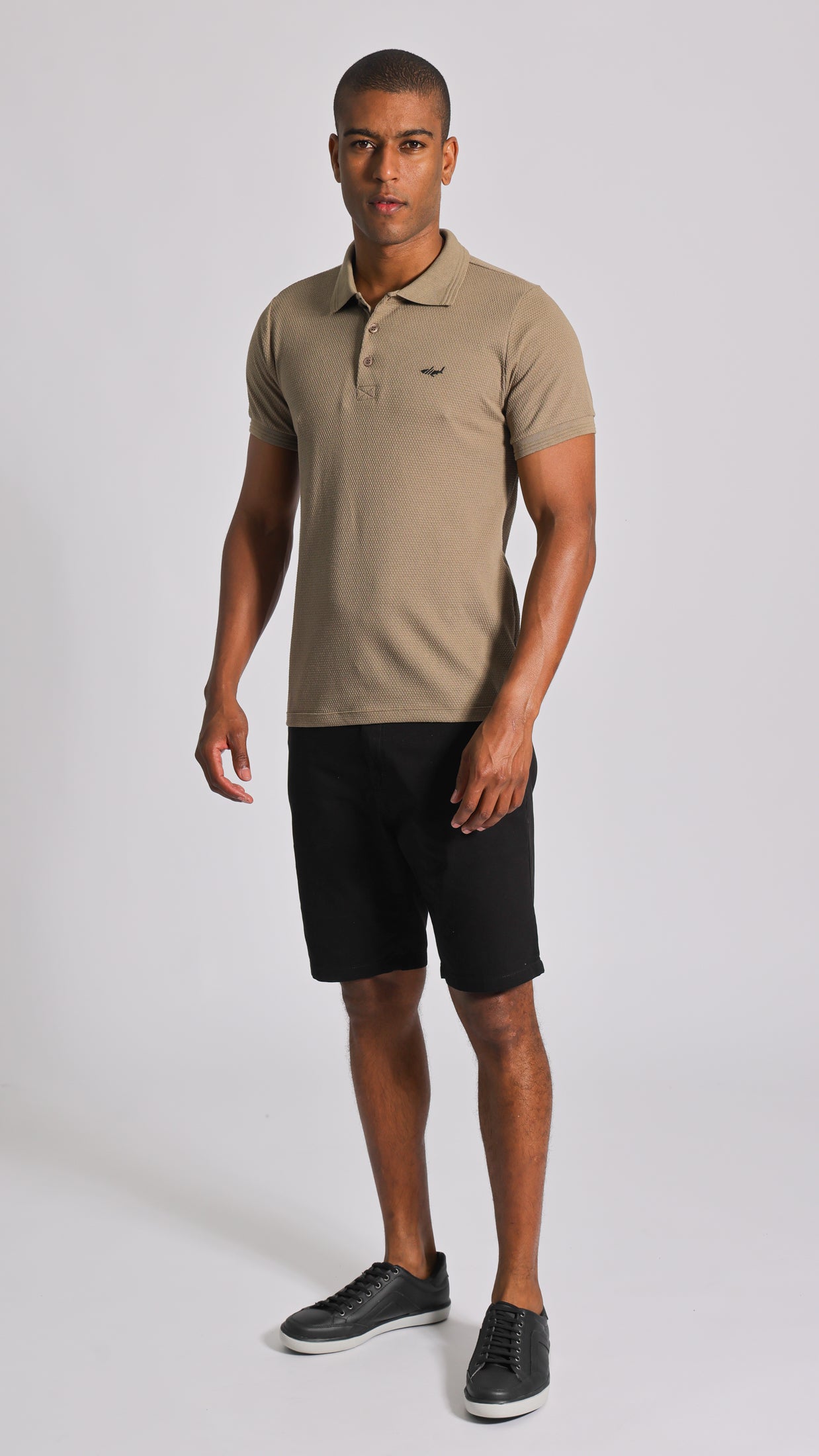 Camisa Polo Colmeia - Caqui