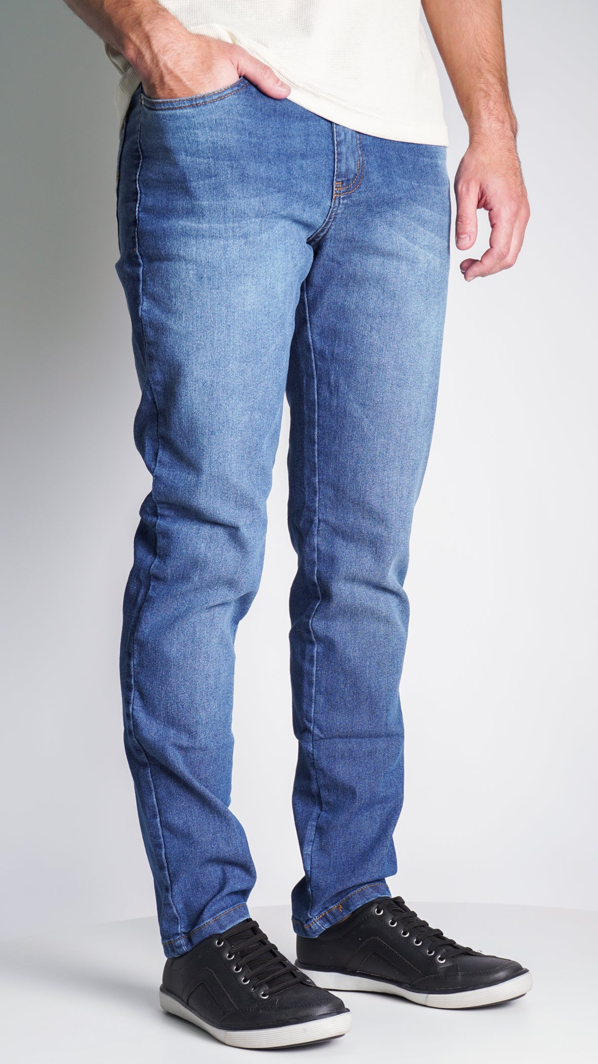 Calça Jeans - Escura Linha Caramelo