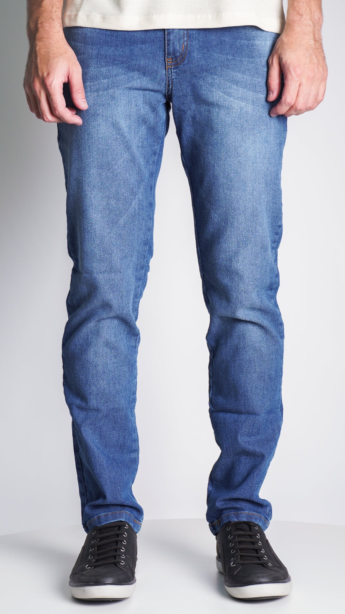 Calça Jeans - Escura Linha Caramelo