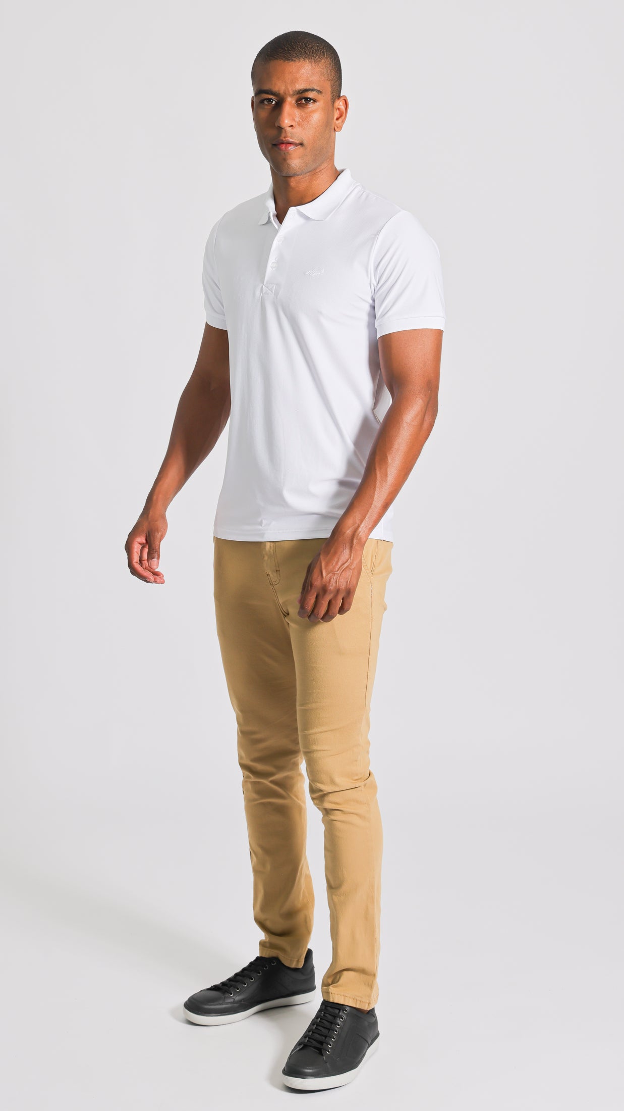 Camisa Polo Dry Fit - Branca