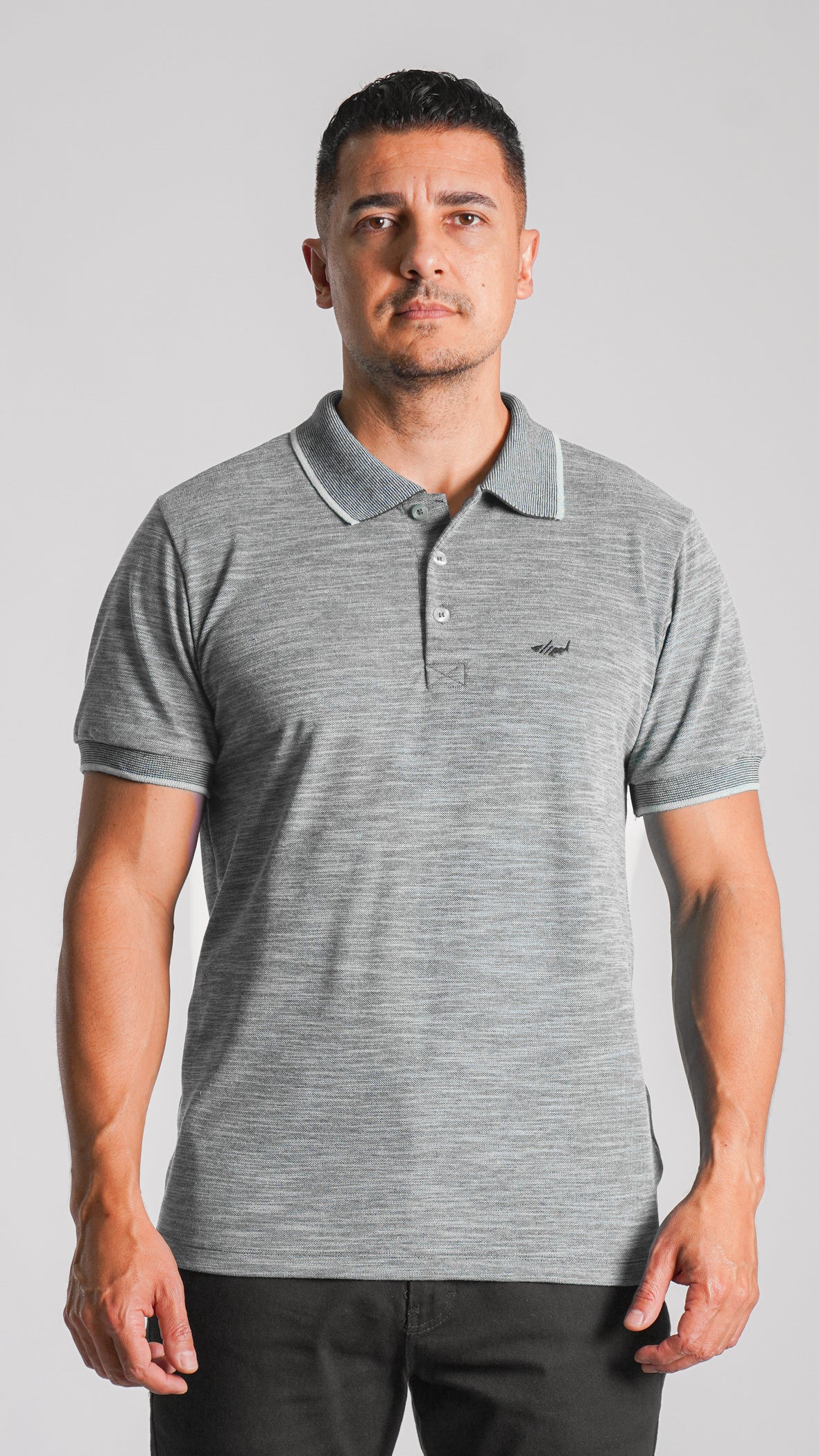 Camisa Polo Flamê - Cinza