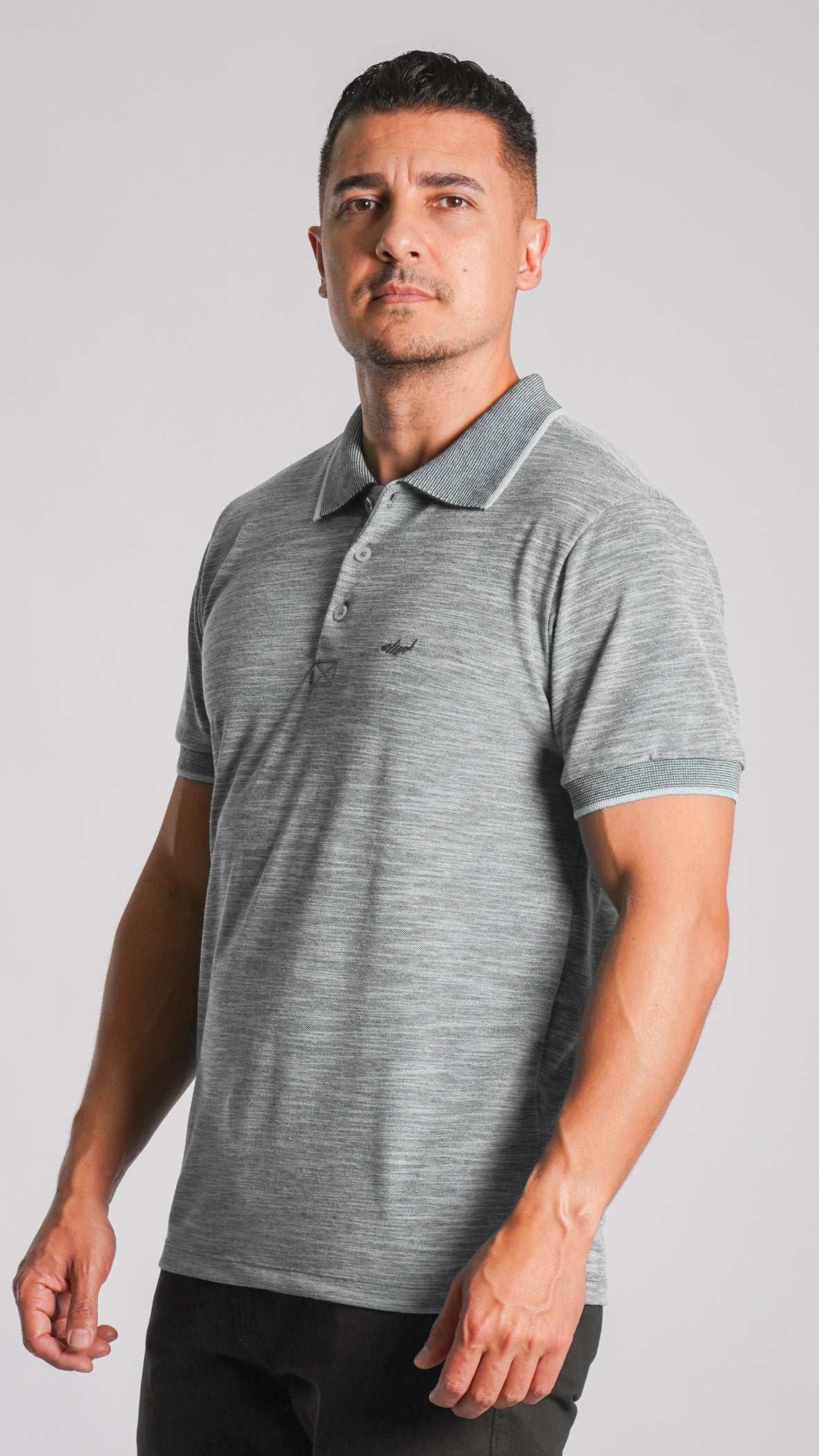 Camisa Polo Flamê - Cinza