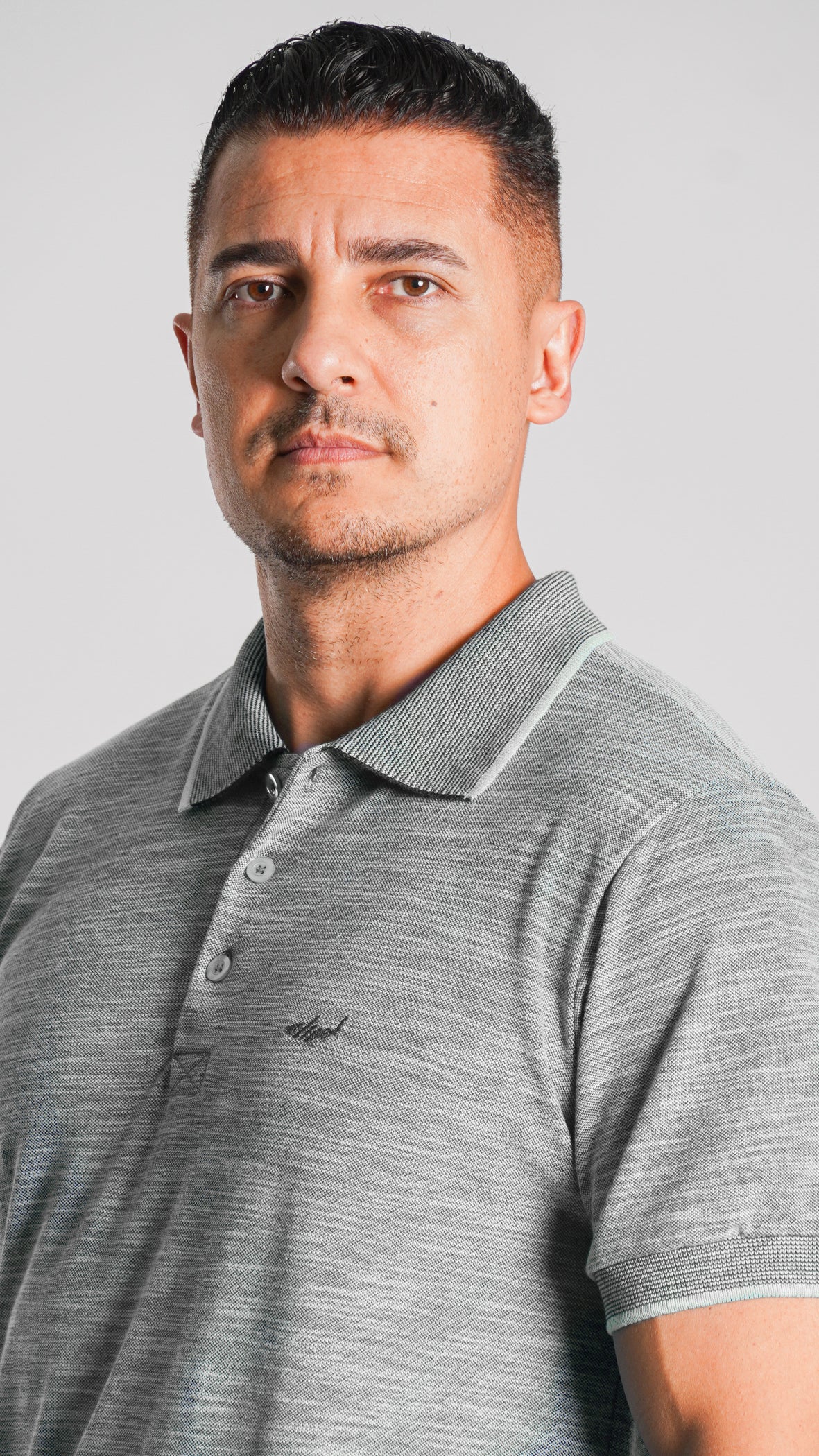 Camisa Polo Flamê - Cinza