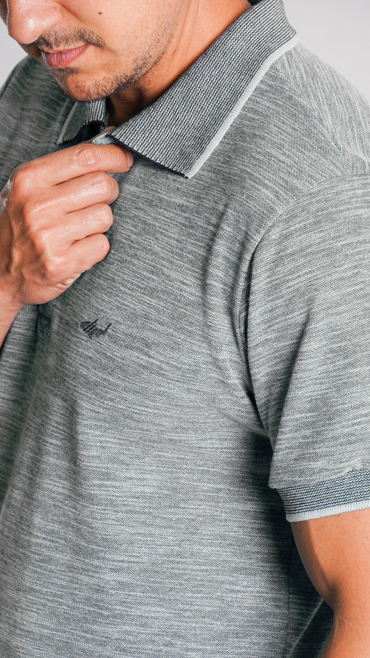 Camisa Polo Flamê - Cinza