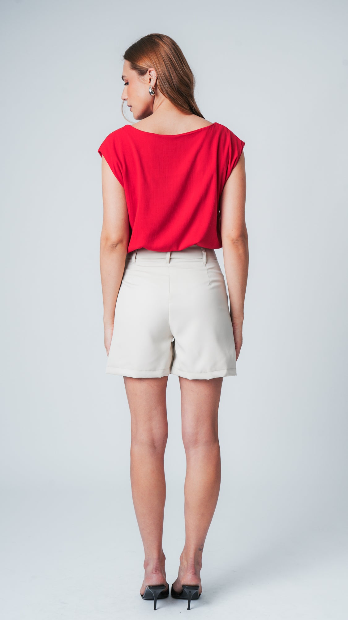 Blusa Viscose Canoa - Vermelha