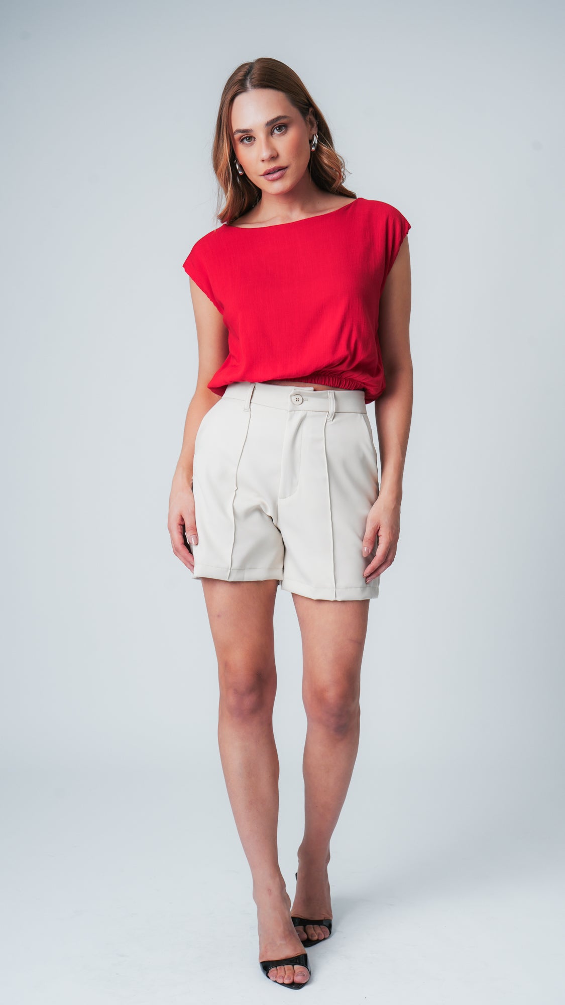 Blusa Viscose Canoa - Vermelha