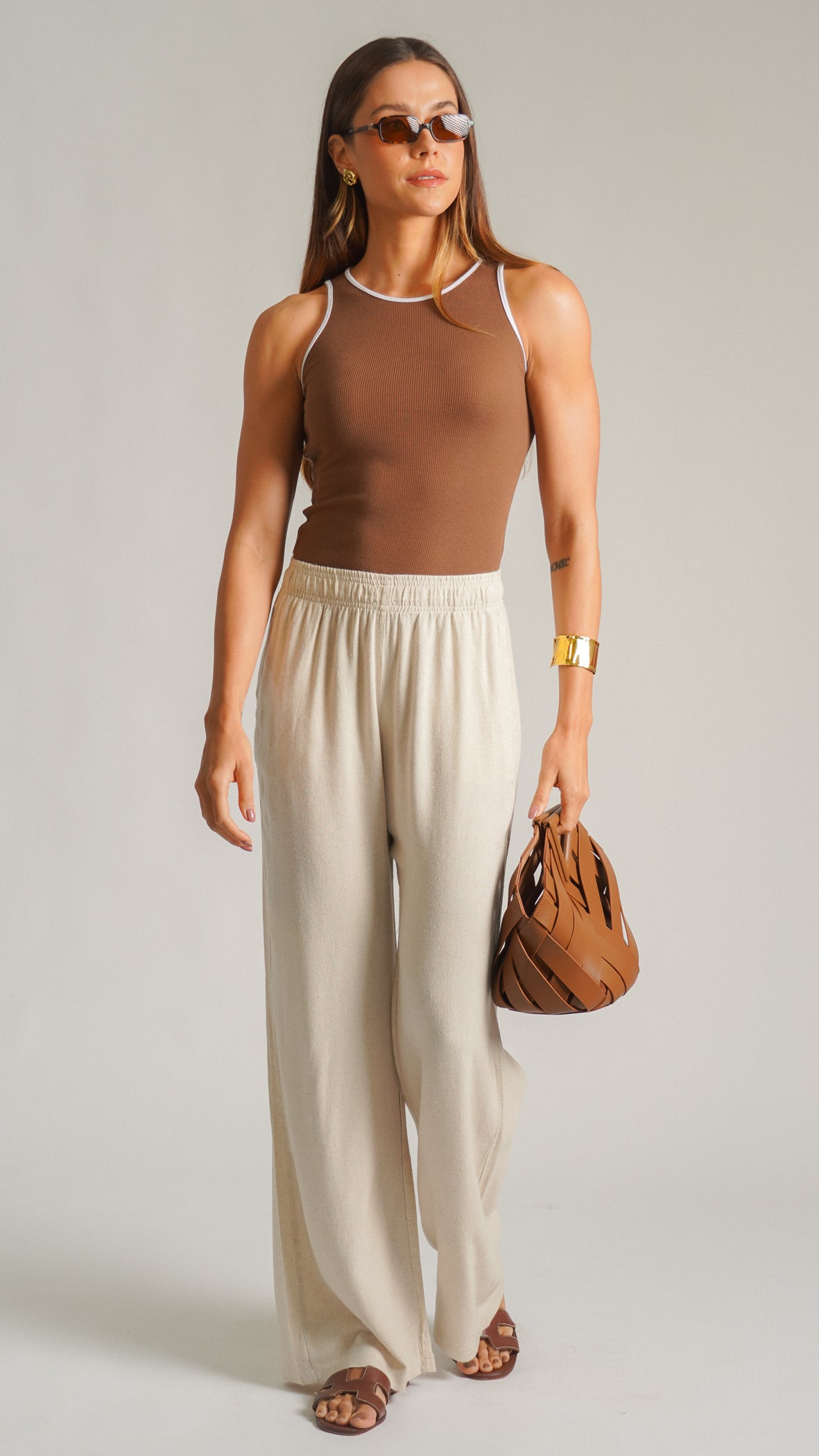 Regata Canelada - Marrom