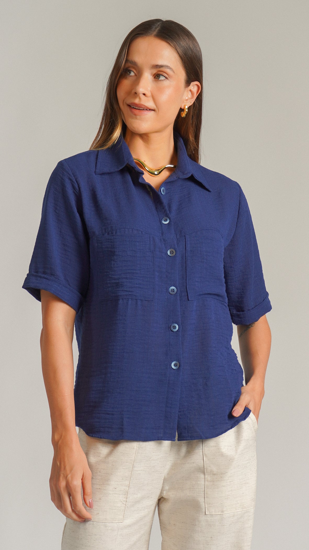 Camisa Italiana - Azul Marinho