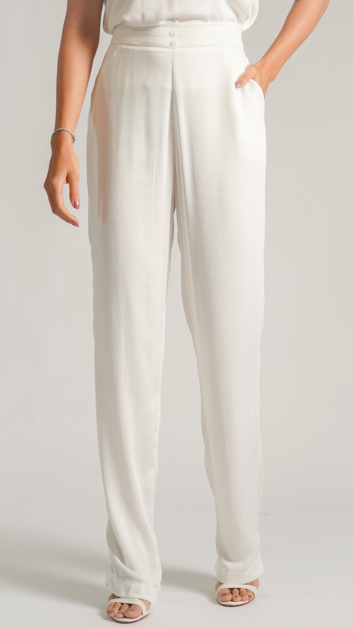 Calça Viscose - Off White
