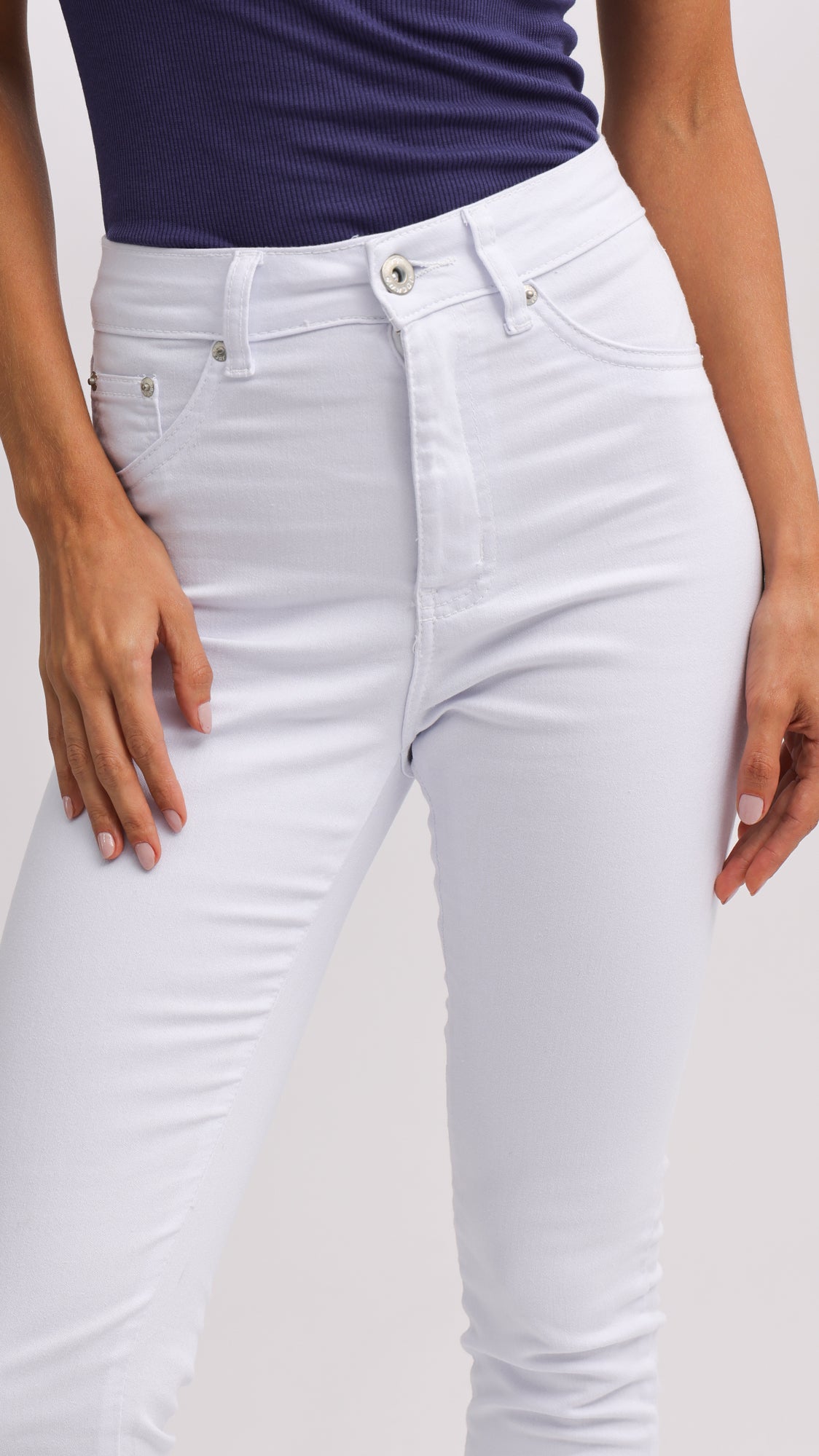 Calça Jeans - Branca Skinny